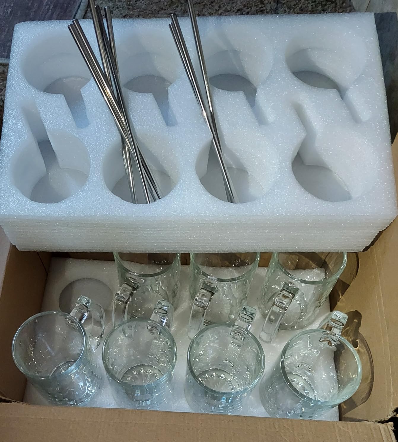 QAPPDA Beer Mugs Set,Glass Mugs With Handle 16oz,Large Beer Glasses For Freezer,Water Cups for Cold Beverages, 500ml Beer Drinking Glasses, Traditional Stein For Bar, Alcohol, Beverages,Coffee, Teas customer photo 1