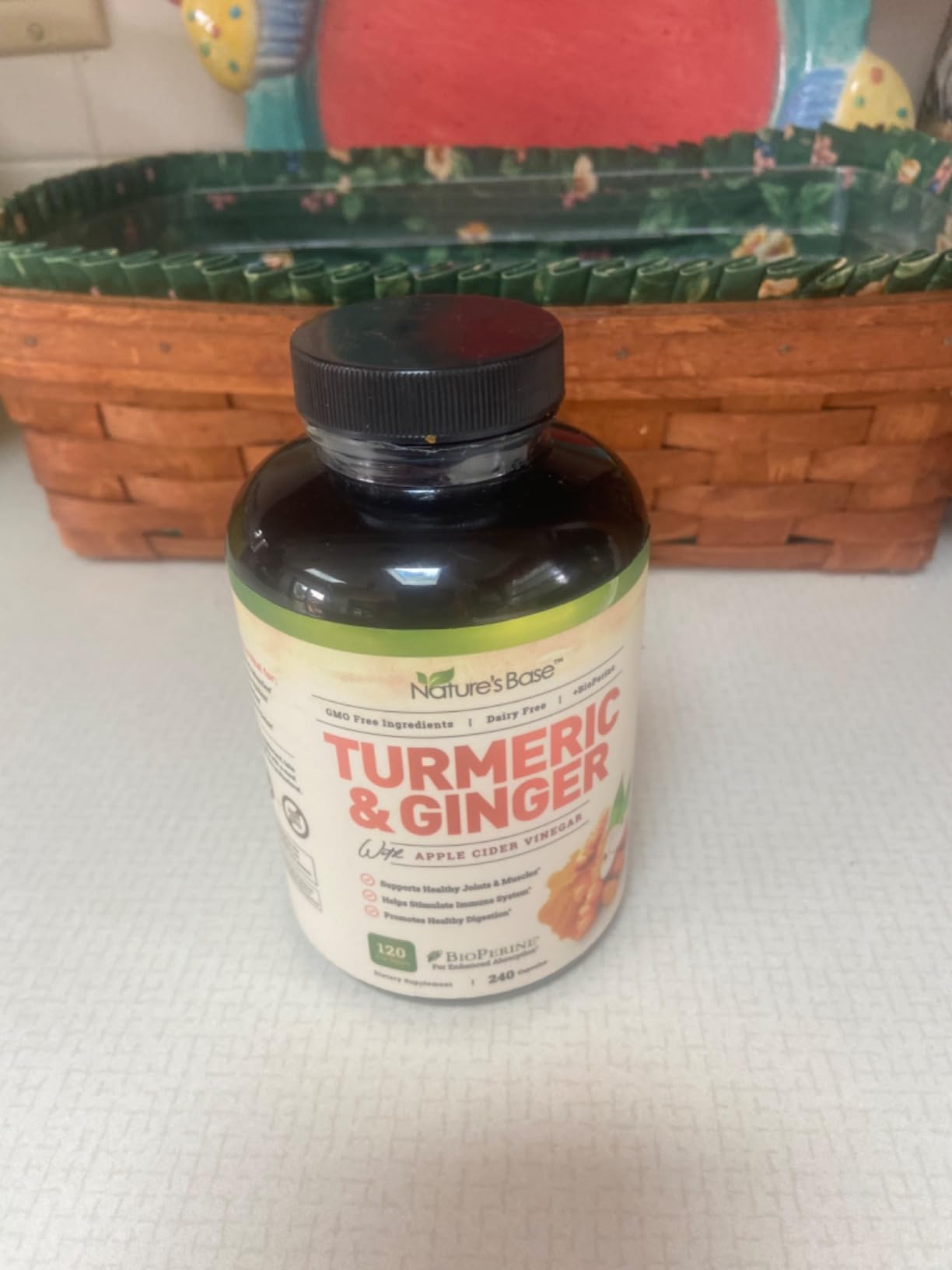 Nature's Base Turmeric and Ginger Supplement with Curcumin, ACV & BioPerine customer photo 1