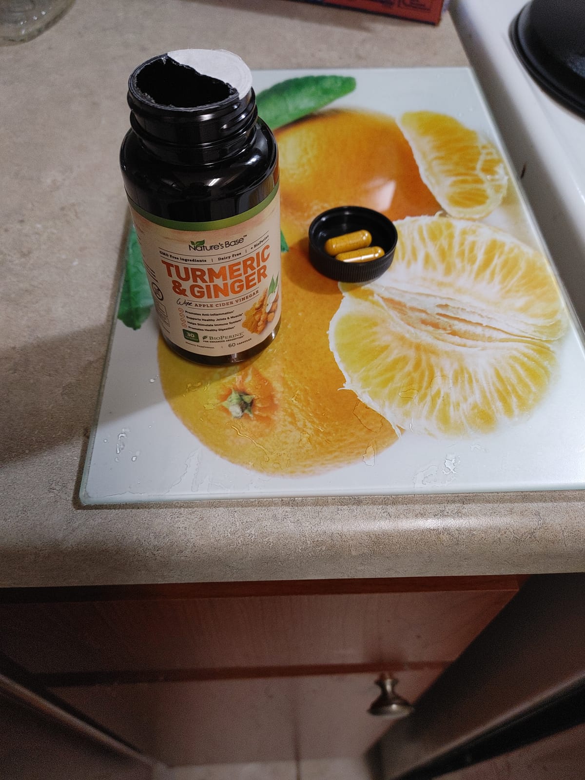 Nature's Base Turmeric and Ginger Supplement with Curcumin, ACV & BioPerine customer photo 2