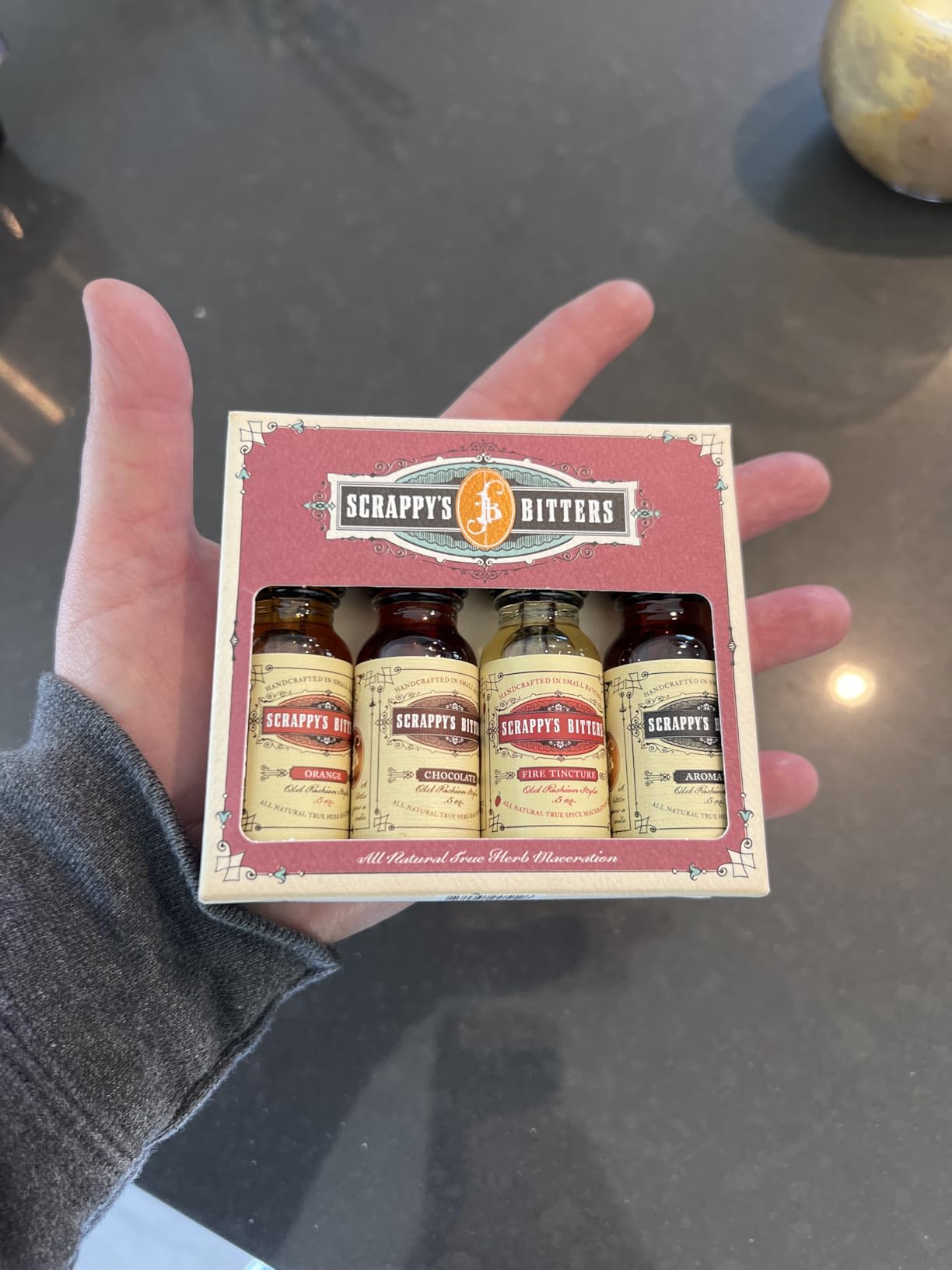 Scrappy's Bitters The Essentials Gift Set, 4 ct, 0.5 oz (Orange, Aromatic, Chocolate, and Firewater) - Organic Ingredients, Finest Herbs & Zests, No Extracts, Artificial Flavors, Chemicals or Dyes customer photo 1