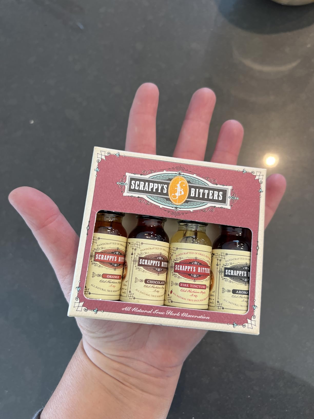 Scrappy's Bitters The Essentials Gift Set, 4 ct, 0.5 oz (Orange, Aromatic, Chocolate, and Firewater) - Organic Ingredients, Finest Herbs & Zests, No Extracts, Artificial Flavors, Chemicals or Dyes customer photo 2