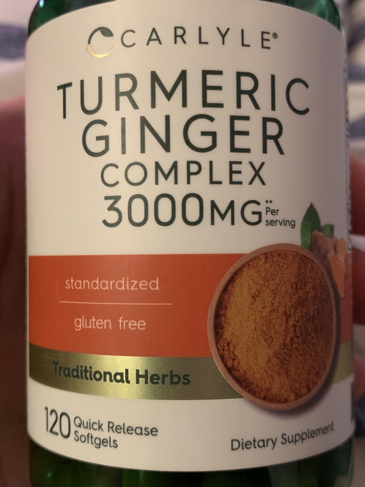 Carlyle Turmeric and Ginger Supplement | 120 Softgel Capsules customer photo 2