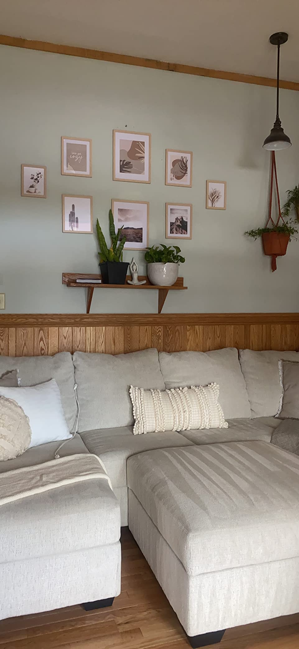 ArtbyHannah Gallery Wall Frame Set, 8 Pack Neutral Wall Decor, Beige, Large customer photo 2