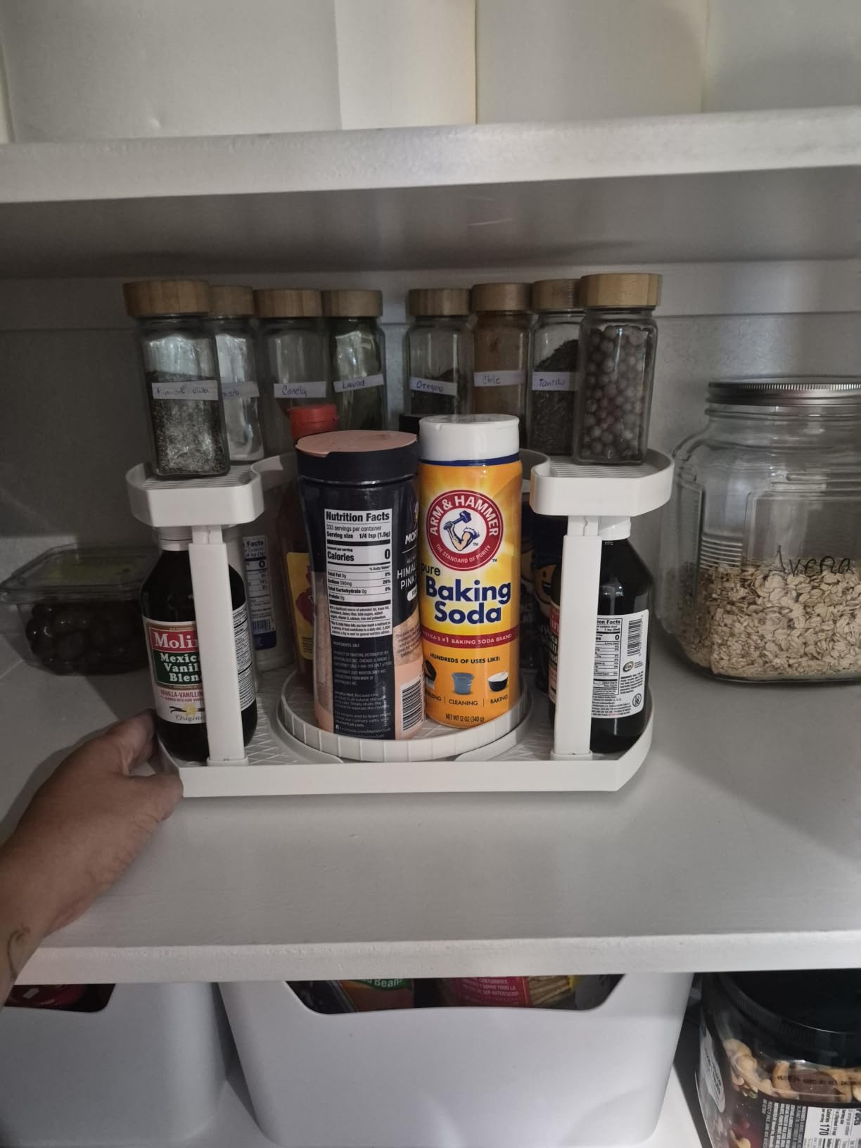 Allstar Innovations Spice Spinner Two-Tiered Spice Organizer & Holder That Saves Space, Keeps Everything Neat, Organized & Within Reach With Dual Spin Turntables customer photo 2