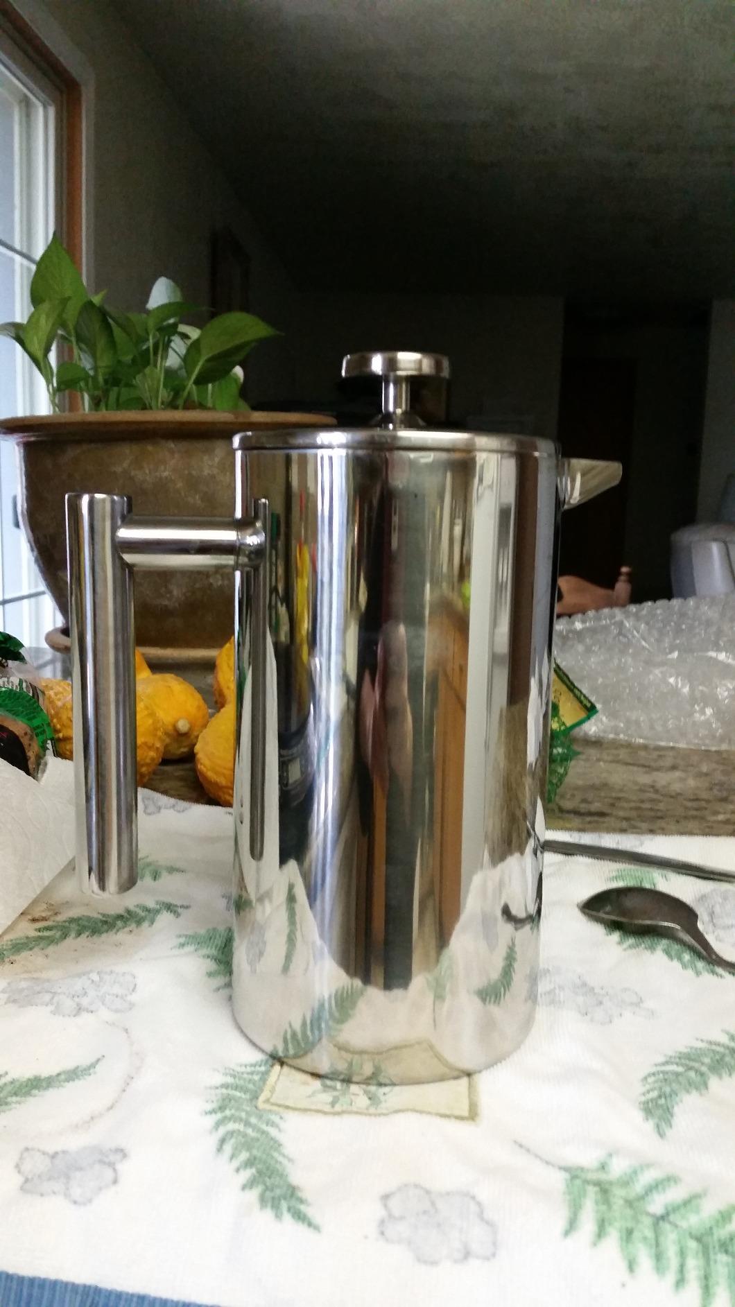 Secura French Press Coffee Maker, 304 Grade Stainless Steel Insulated Coffee Press with 2 Extra Screens, 12oz (0.35 Litre), Silver customer photo 1