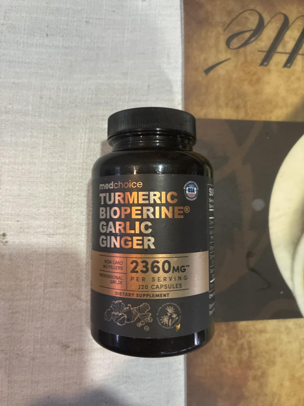 MEDCHOICE 4-in-1 Turmeric Joint Support with Garlic & BioPerine, 120ct customer photo 1