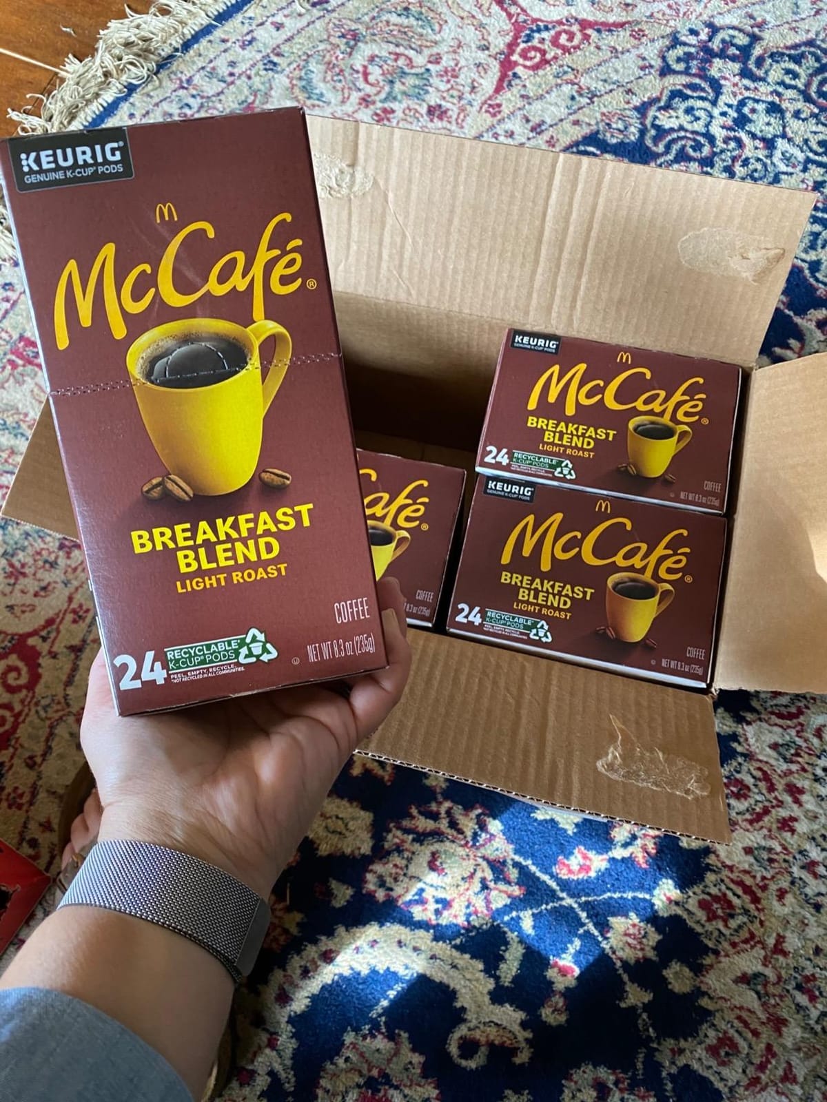 McCafe Breakfast Blend Coffee, Keurig Single Serve Keurig K-Cup Pods, Light Roast, 96 Count (4 Packs of 24) customer photo 2