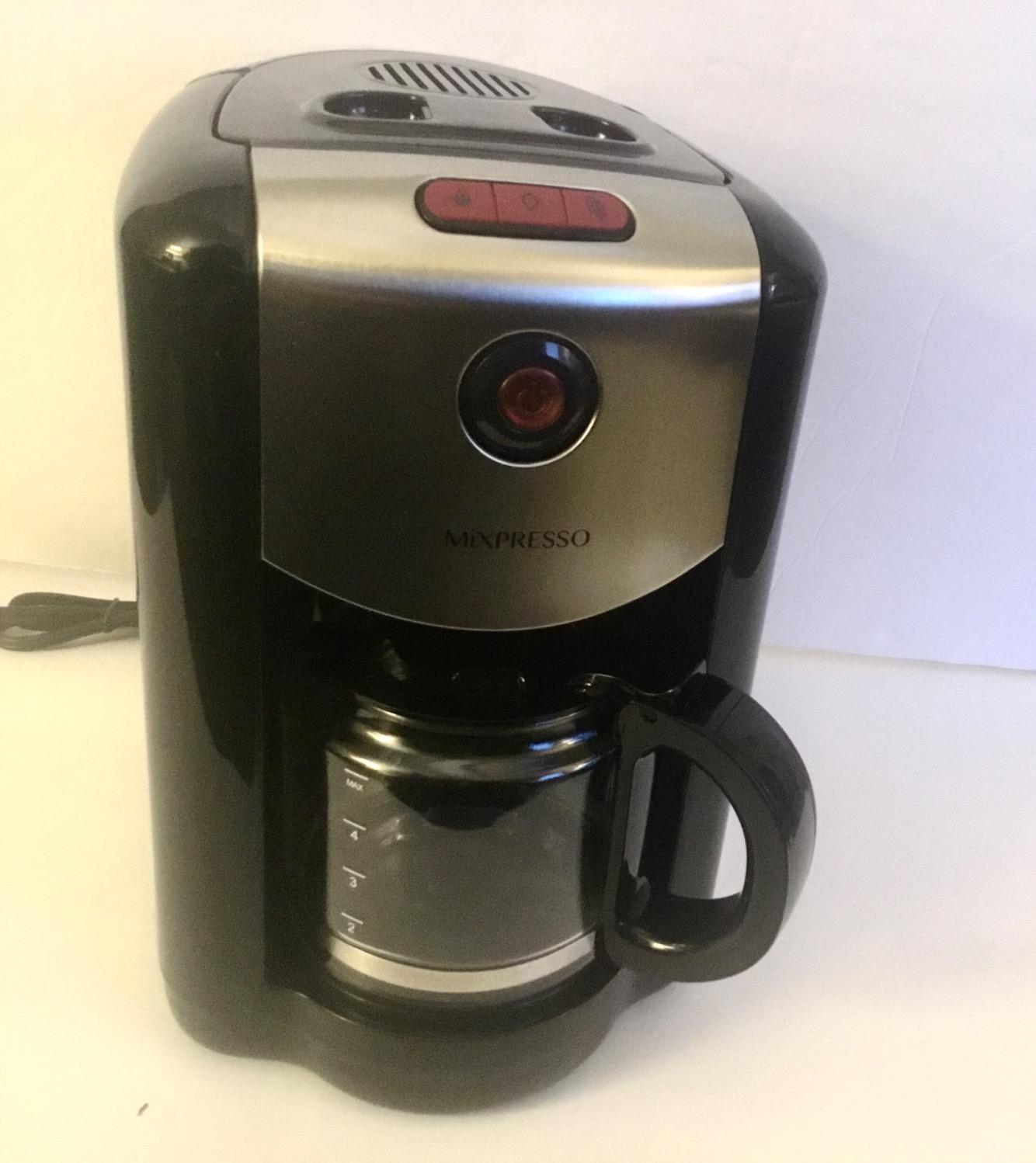 Mixpresso 5-Cup Drip Coffee Maker, Automatic Brew Coffee Pot Machine with Built-In Burr Coffee Grinder, Programmable Smart Coffee Maker with Timer With Glass Carafe Coffee Pot customer photo 1