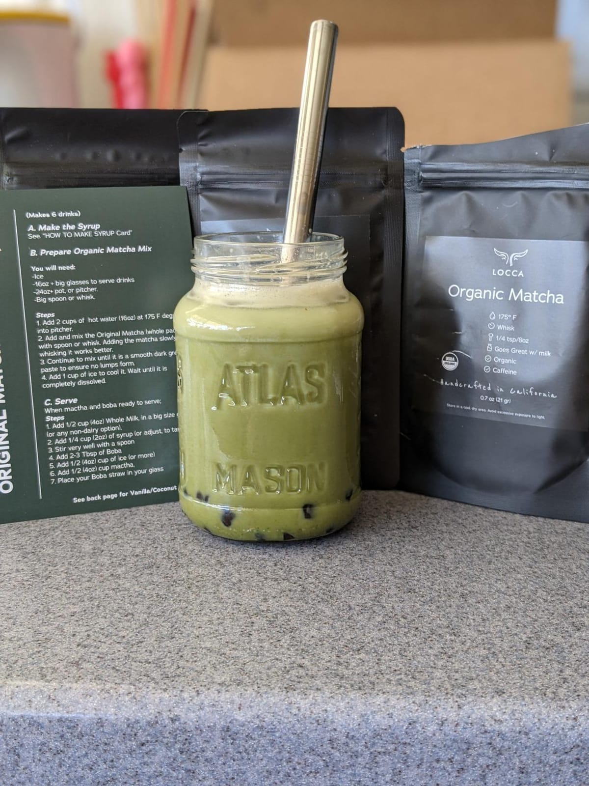 Locca Boba Tea Kit | 24+ Bubble Teas | Premium Daily Joy Kit | Premium Matcha, Earl Grey Lavender, Jasmine | Vegan & Gluten Free Boba Drink | Premium DIY Boba Tea Kit (DAILY JOY) customer photo 2