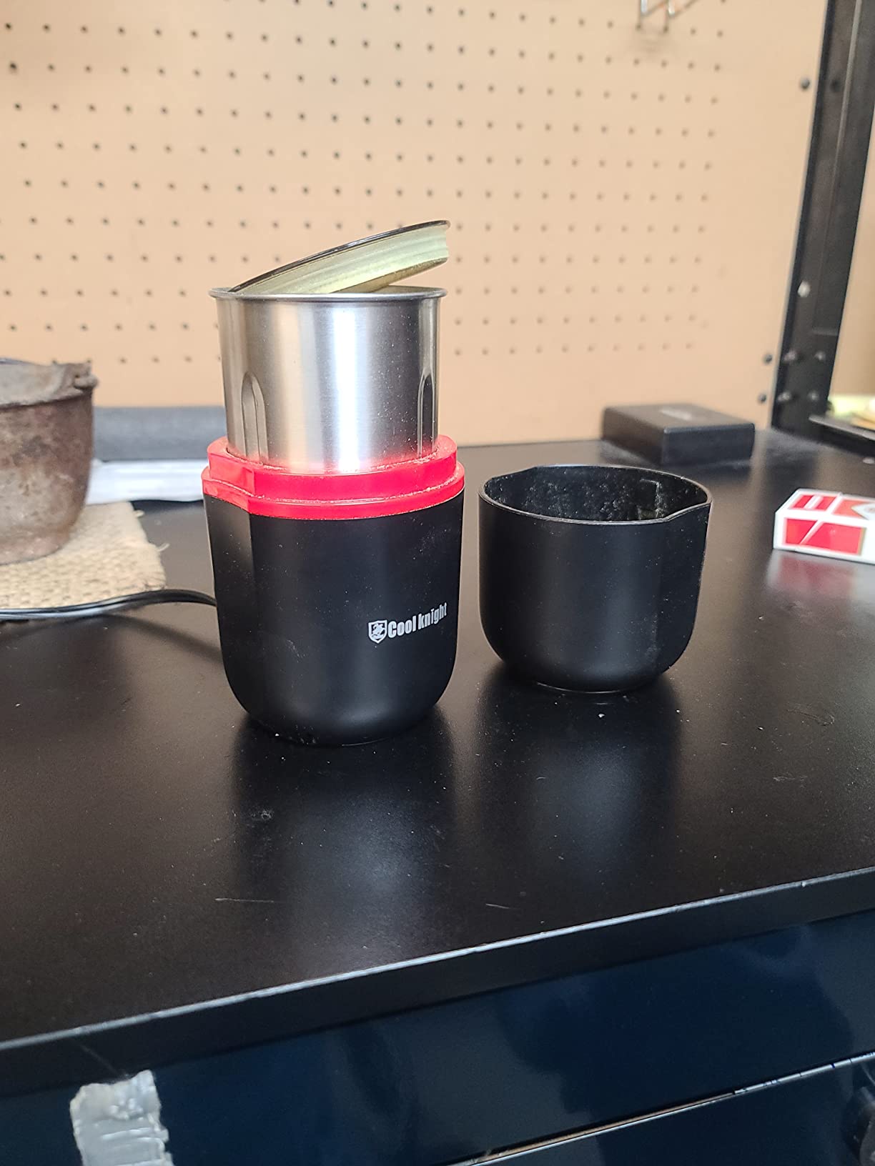 COOL KNIGHT Herb Grinder [large capacity/fast/Electric ]-Spice Herb Coffee Grinder with Pollen Catcher/- 7.5