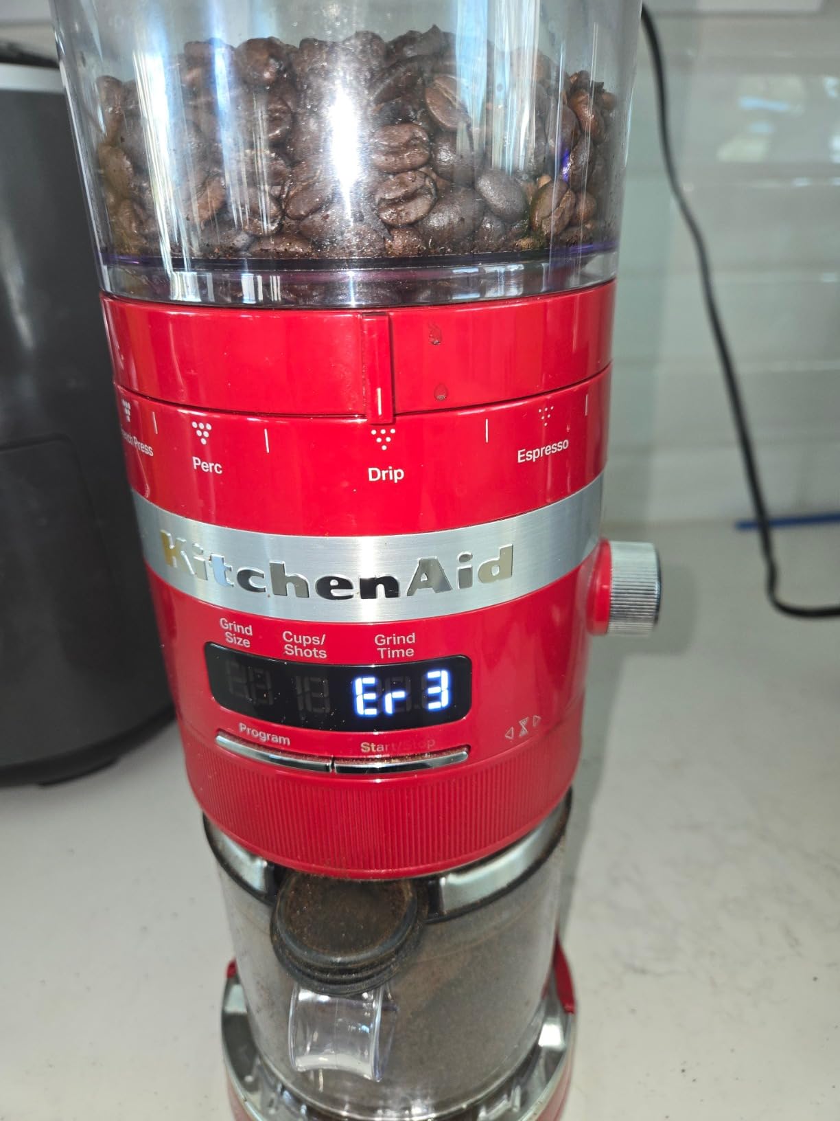 KitchenAid Burr Coffee Grinder, KCG8433, Empire Red customer photo 2