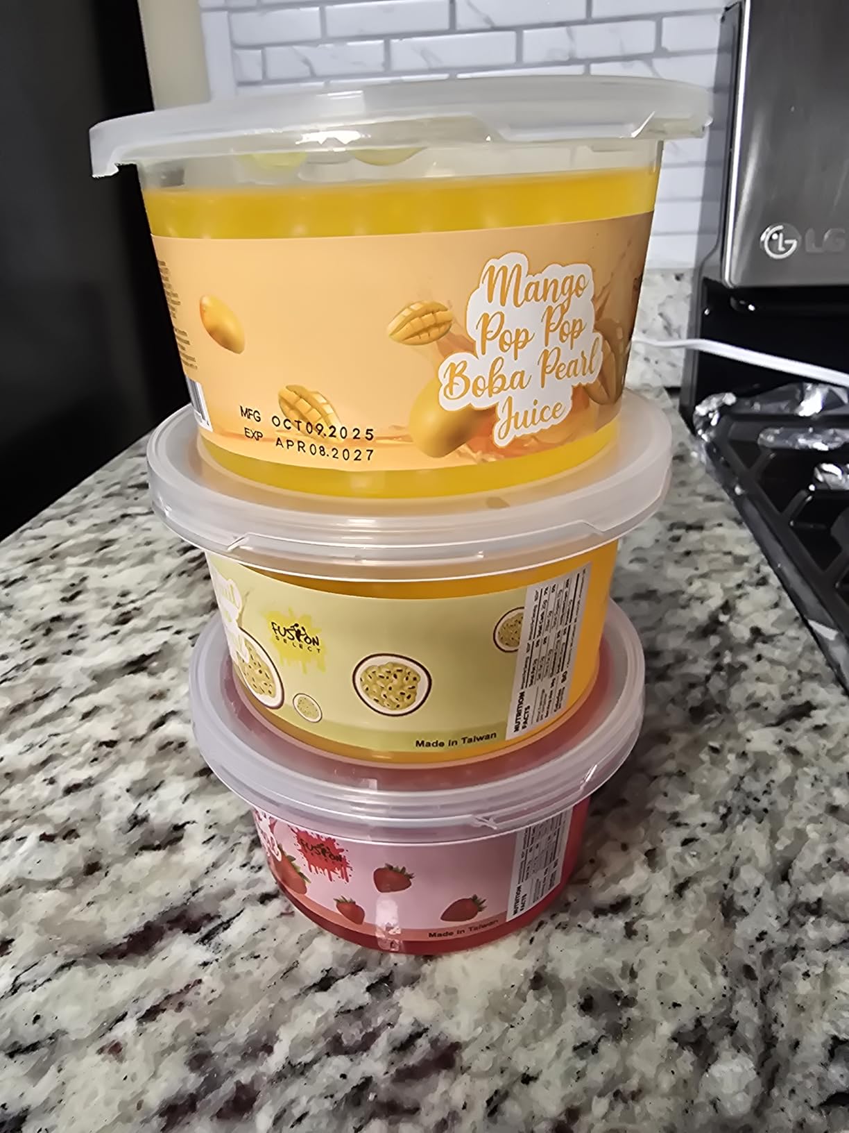 Fusion Select Popping Boba Pearls Strawberry, Mango & Passion Fruit customer photo 2