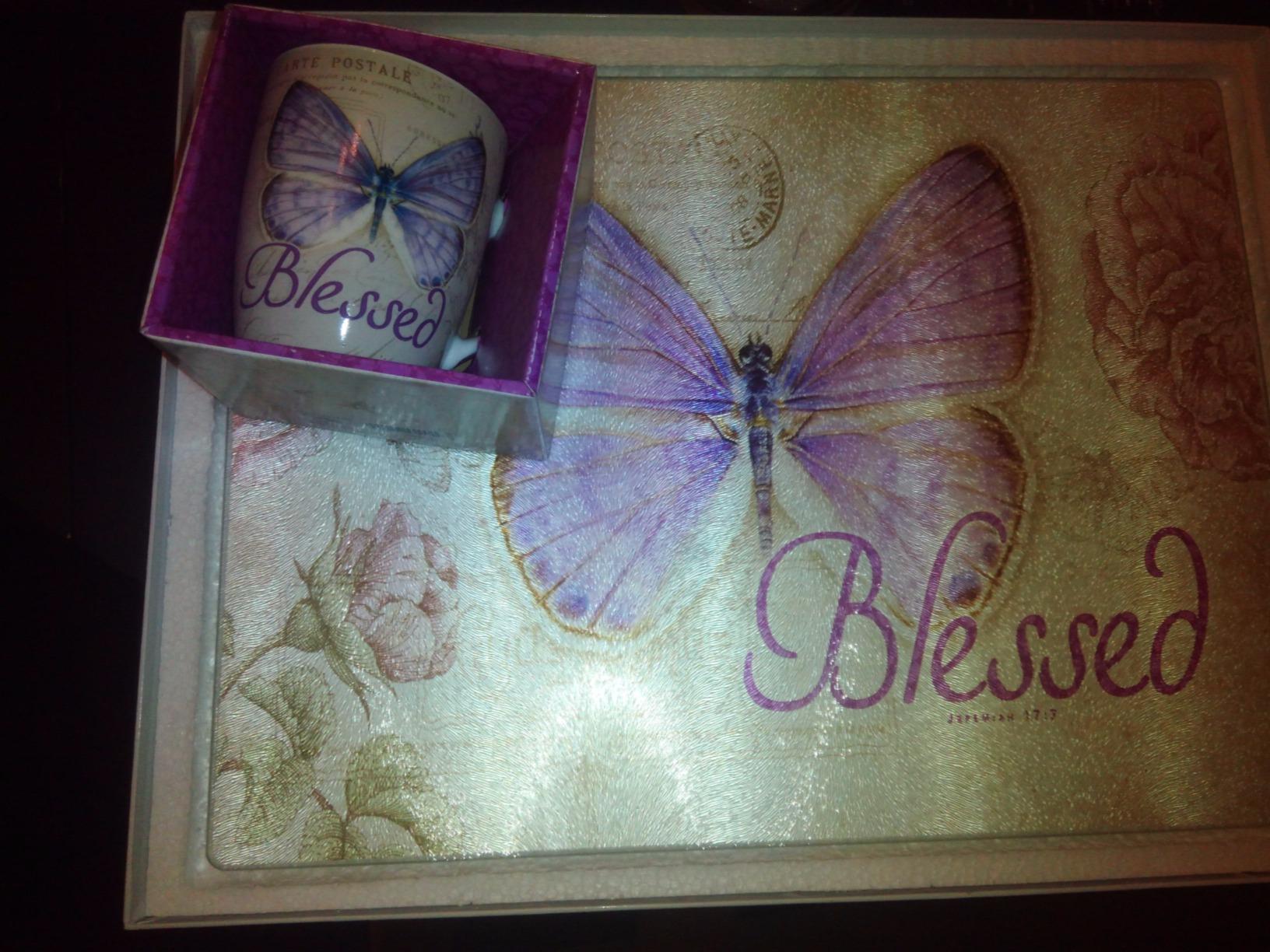 Christian Art Gifts Ceramic Mug Set-Butterflies (Set Of 4) customer photo 2