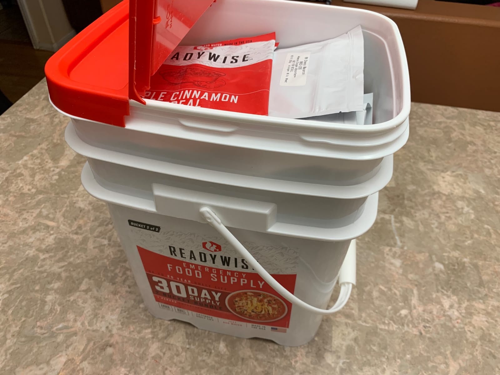 ReadyWise 30 Day Emergency Food Supply - 296 Servings, 2 Buckets, Freeze Dried Protein Meals, Survival Food Storage, Ready to Eat, up to 25 Year Shelf Life customer photo 1
