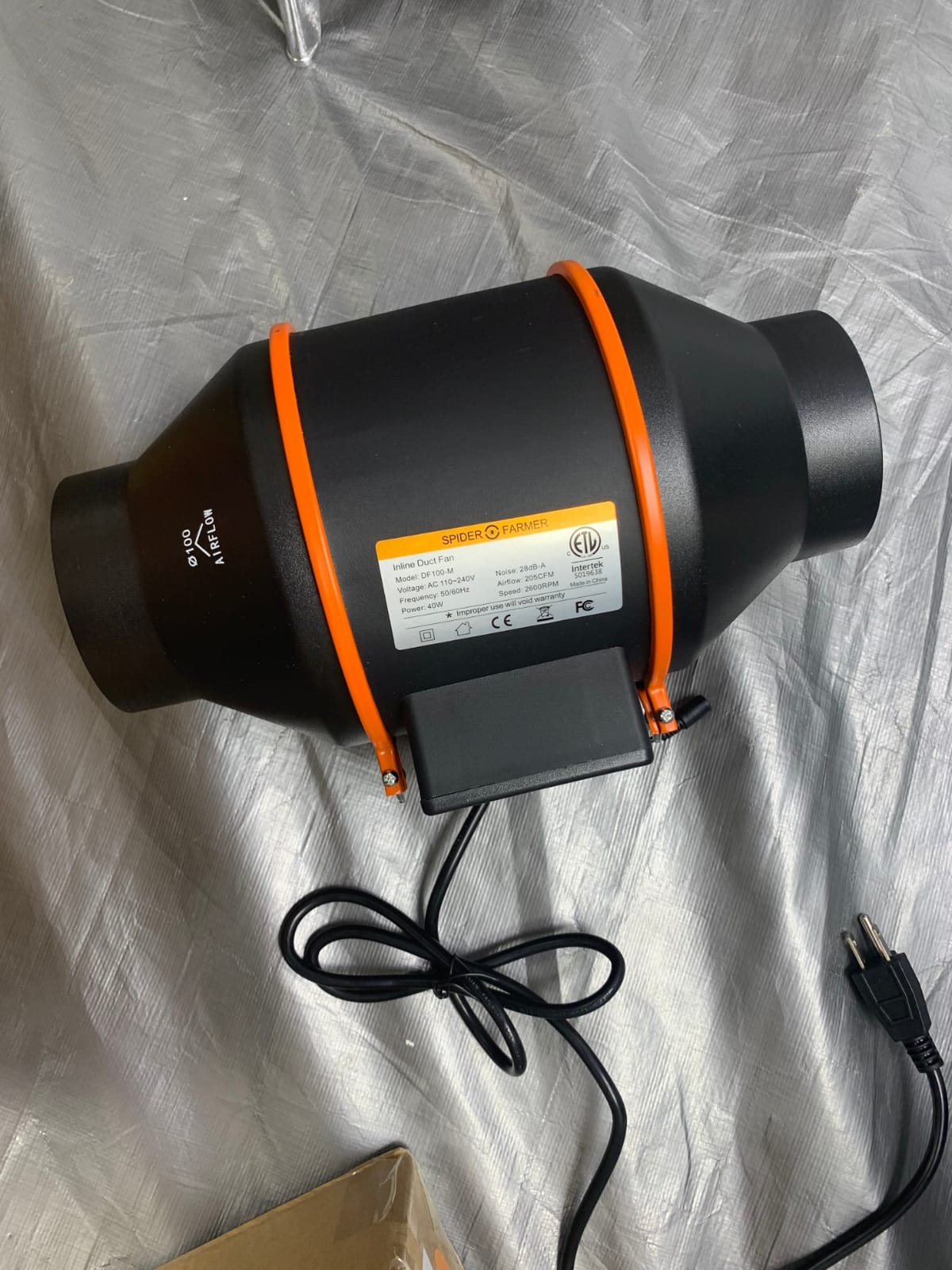 Spider Farmer 4 Inch Air Filtration Kit with RJ12 Speed Controller customer photo 2