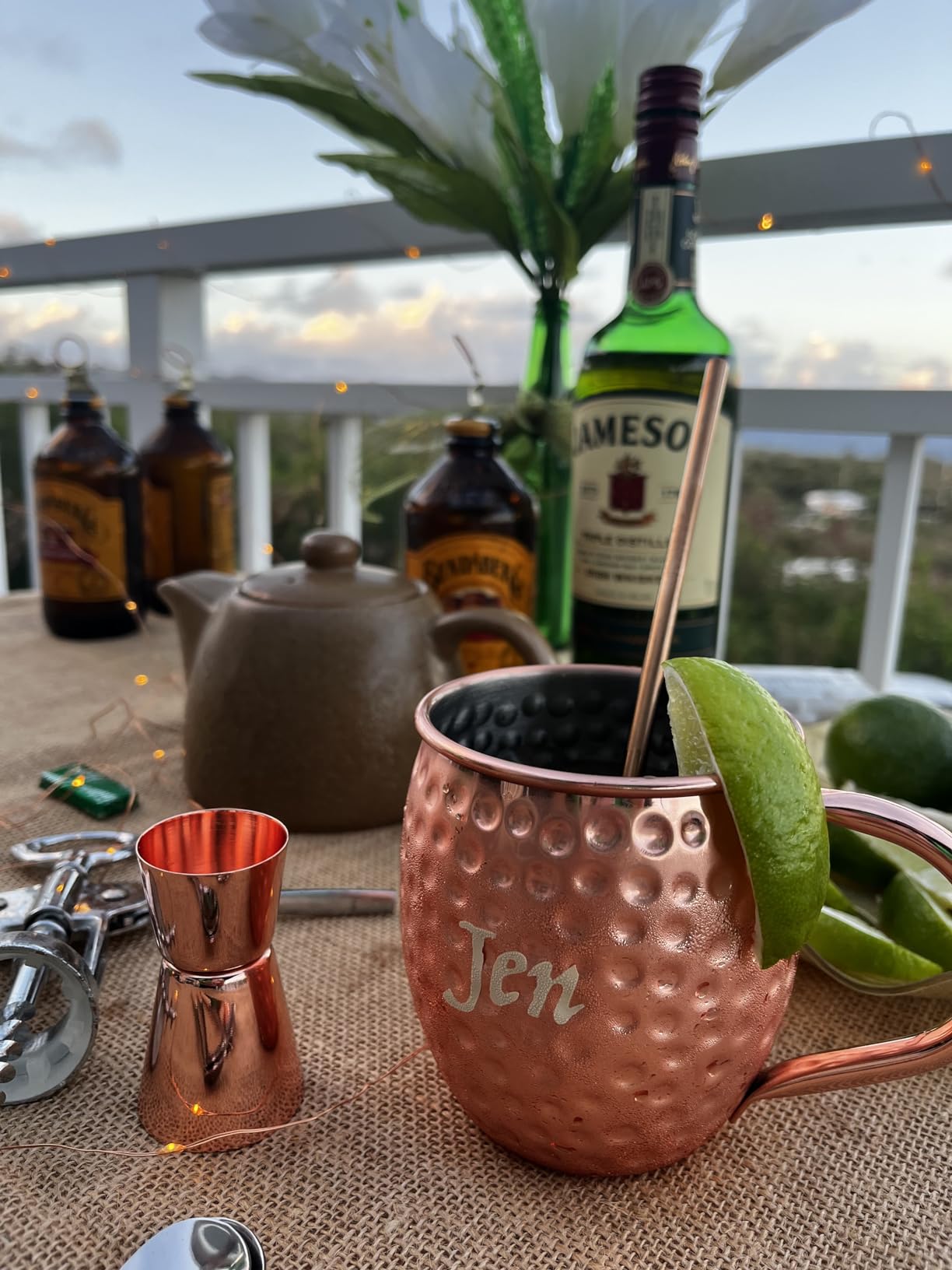 SuproBarware Moscow Mule Mugs Copper Plated 18oz Set of 8 Stainless Steel Moscow Mule Cups Perfect for Cold Drink Cocktails Home Bar with Gift customer photo 1