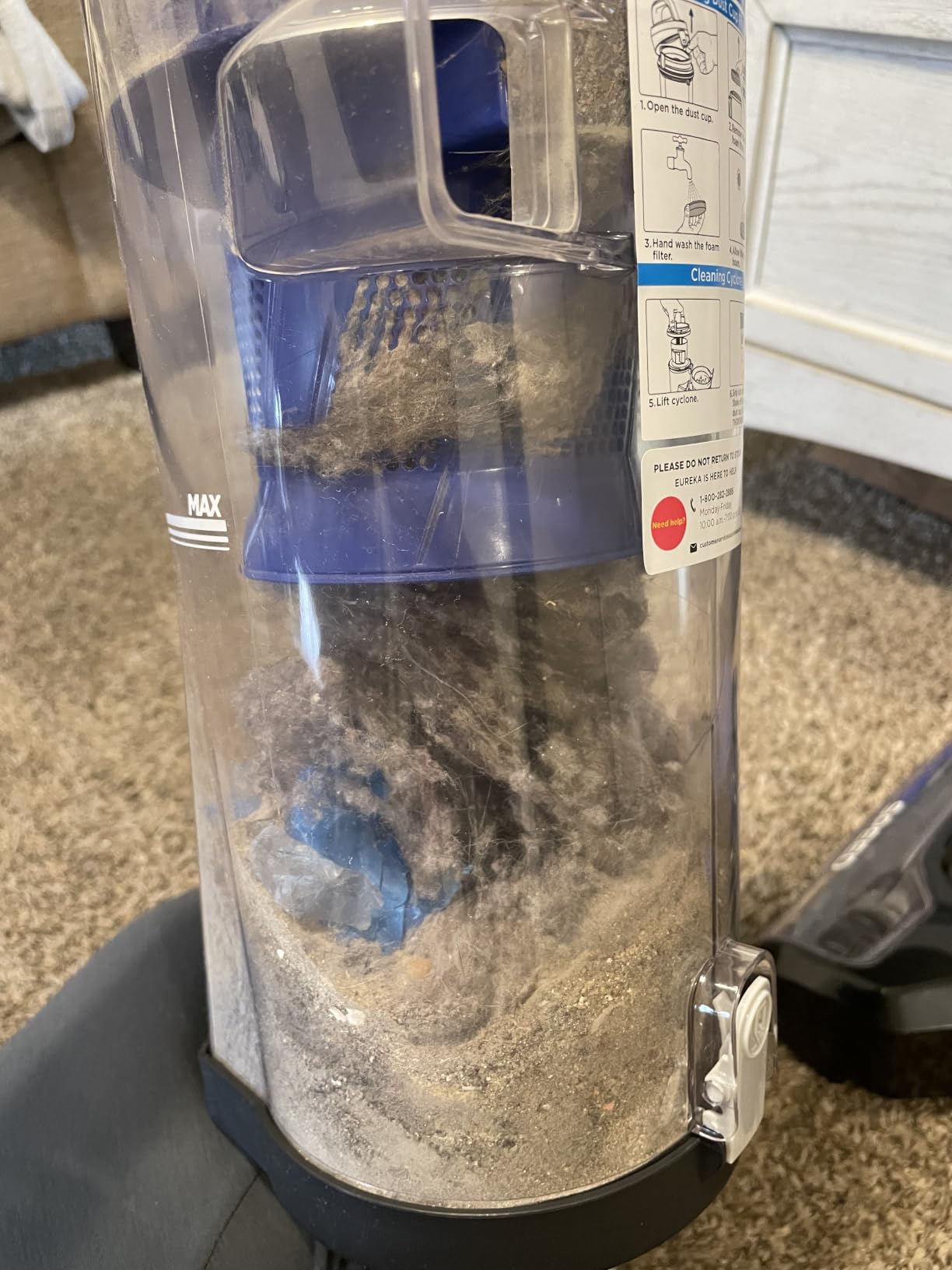 Eureka Lightweight Powerful Upright Vacuum Cleaner for Carpet and Hard Floor, PowerSpeed, New Model,Blue,black/New Model customer photo 1