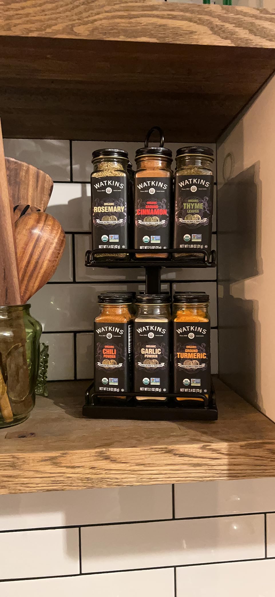Watkins Countertop Two Tier Rotating Spice Rack, Includes 16 Watkins Organic Spices (16608) customer photo 1