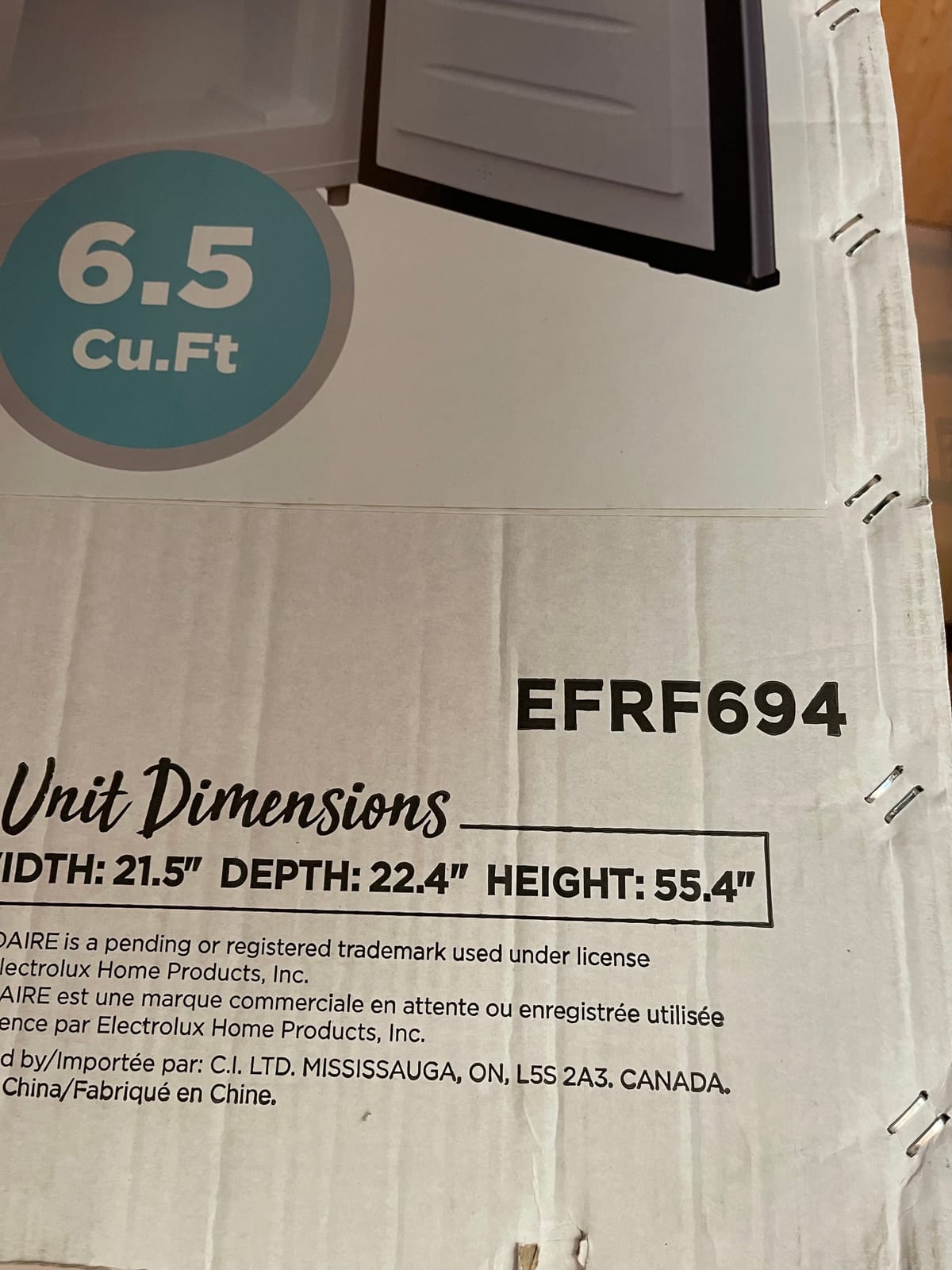 Frigidaire Upright Freezer, 6.5 cu. ft., Deep Freeze, Vinyl Coated Metal with Wire Shelving, Compact for Kitchen, RV, Dorm, Cabin, and Trailer, Platinum Design Series, Silver - 21D x 23W x 56H customer photo 2