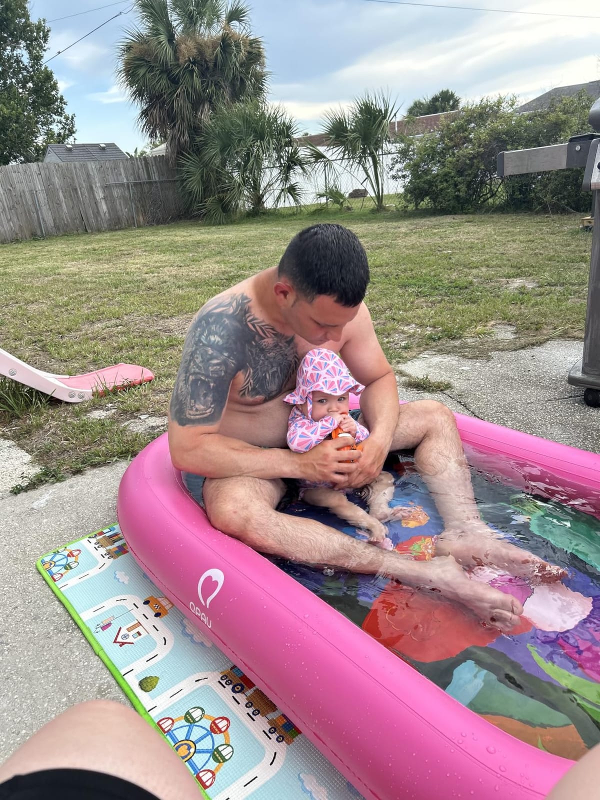QPAU Splash Pads for Toddlers 1-3, Pink Mermaid Toy customer photo 2
