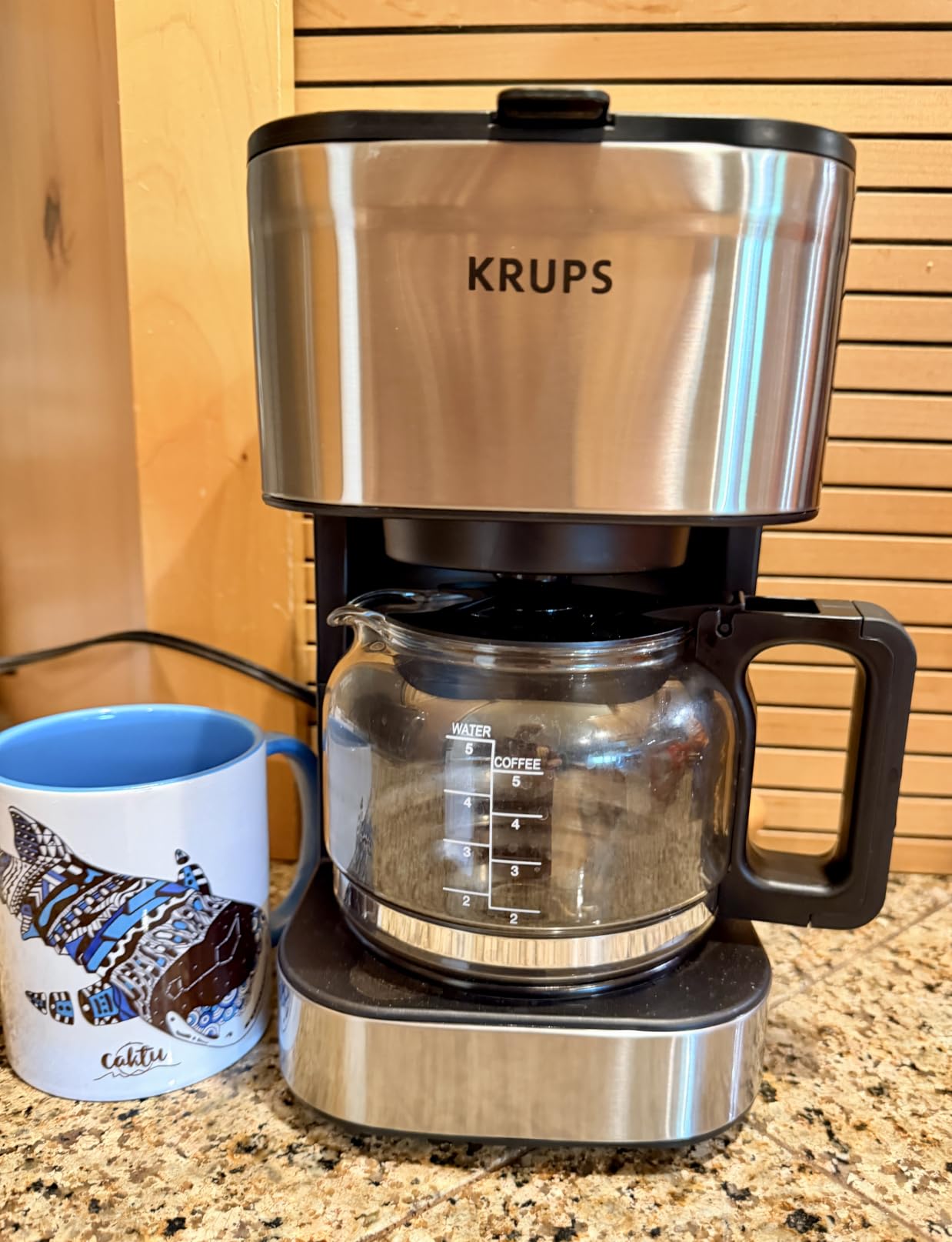 KRUPS Coffee Maker 10 Cups Simply Brew Stainless Steel Drip Coffee Maker, 900 Watts Coffee Filter, Drip Free, Dishwasher Safe Pot , Black & Silver customer photo 2