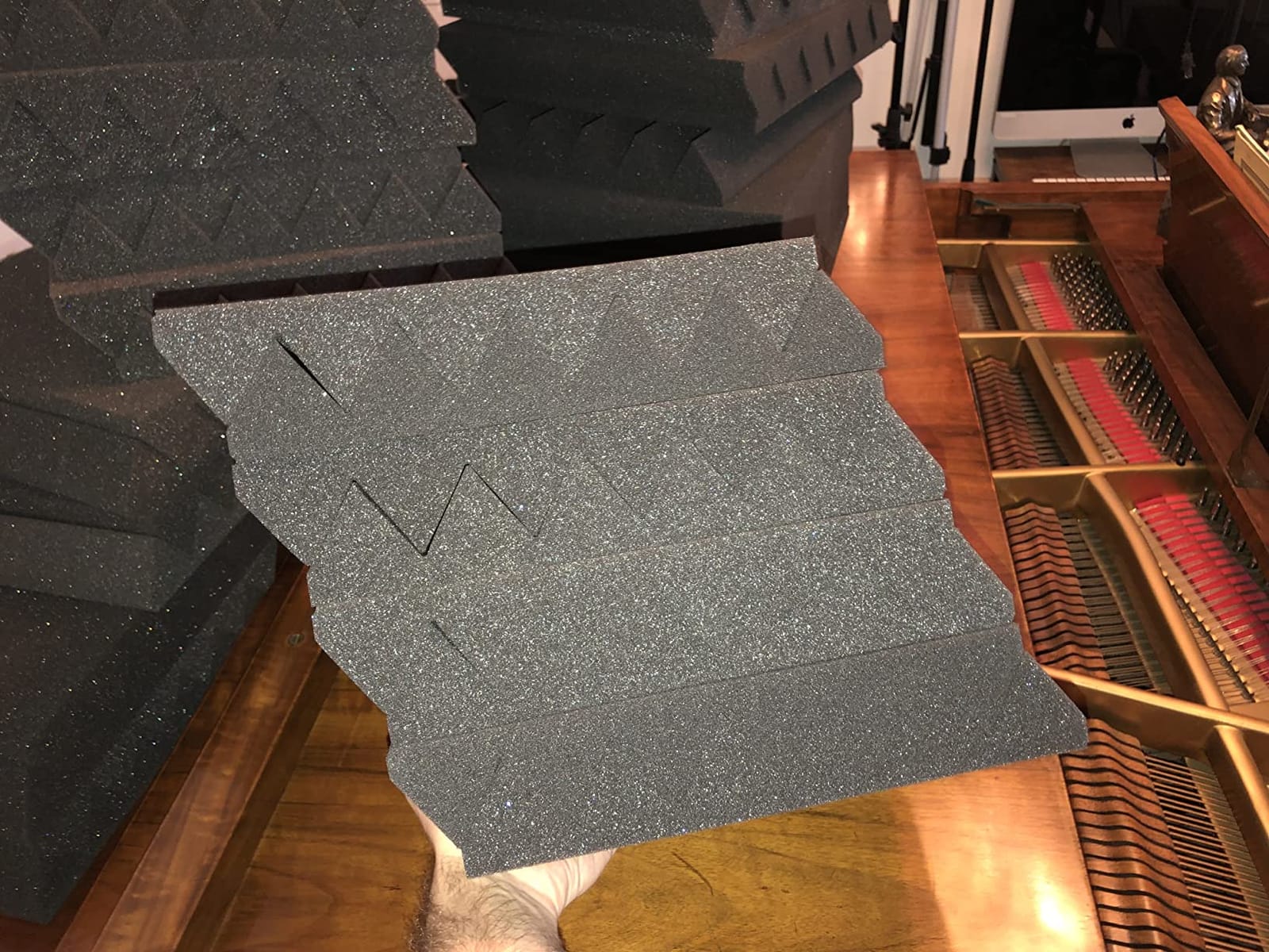 JBER 12 Pack Acoustic Foam Panels, Wedges Sound Proof Foam Panels for Walls customer photo 2