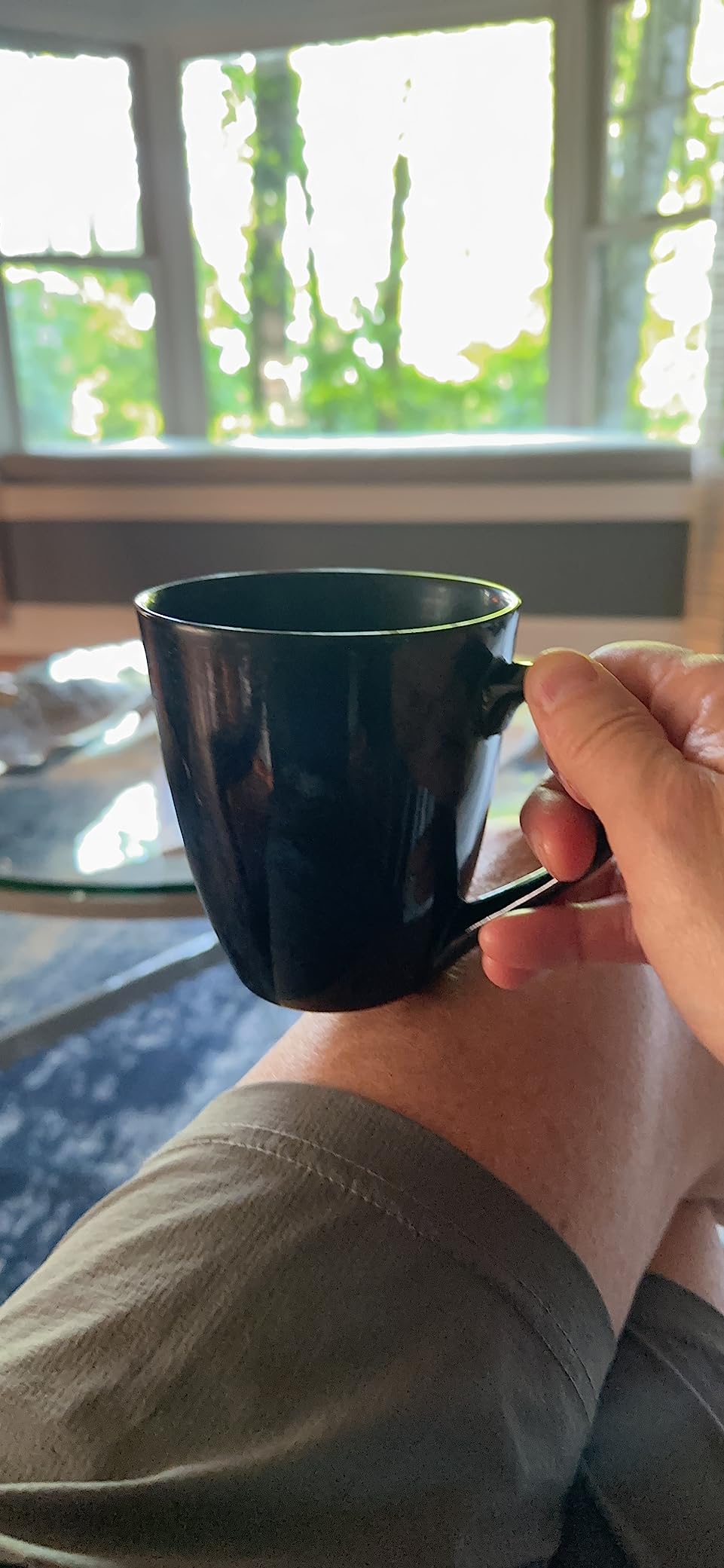 vicrays Coffee Mug Set, 12 Ounce, Set of 6, Ceramic Mug for Men, Women, Unique Glazed Mugs with Handle for Coffee, Tea, Milk, Cocoa, Cereal(blue) customer photo 2