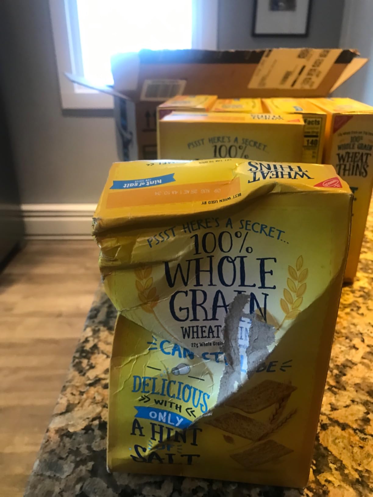 WHEAT THINS Hint of Salt Snacks, Whole Grain Wheat Crackers, 6 Boxes customer photo 1