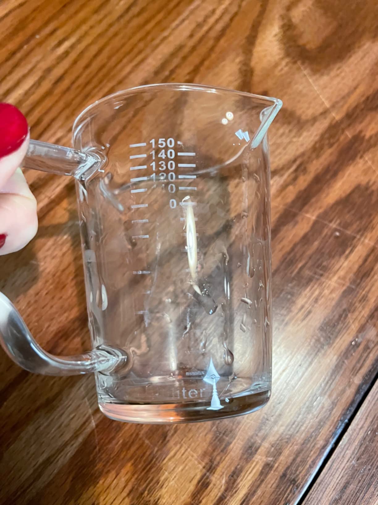 150ml Glass Measuring Cup Double Spouts Espresso Cup Shot Glass Heat-Resistant Handle Transparent Scale Ounce Measure Jugs Mixing Mug for Bar Party Wine Milk Coffee Liquid Heavy Glass Measuring Cup customer photo 2