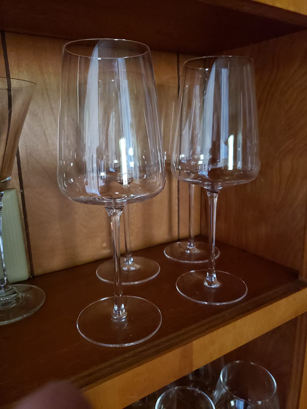 BACLIFE Hand Blown Red Wine Glasses Set of 4 – Premium Crystal Wine Glasses With Long Stem,19 oz – Unique Gift for Father's Day, Wedding, Birthday – Ideal for Restaurants,Home Bar customer photo 1