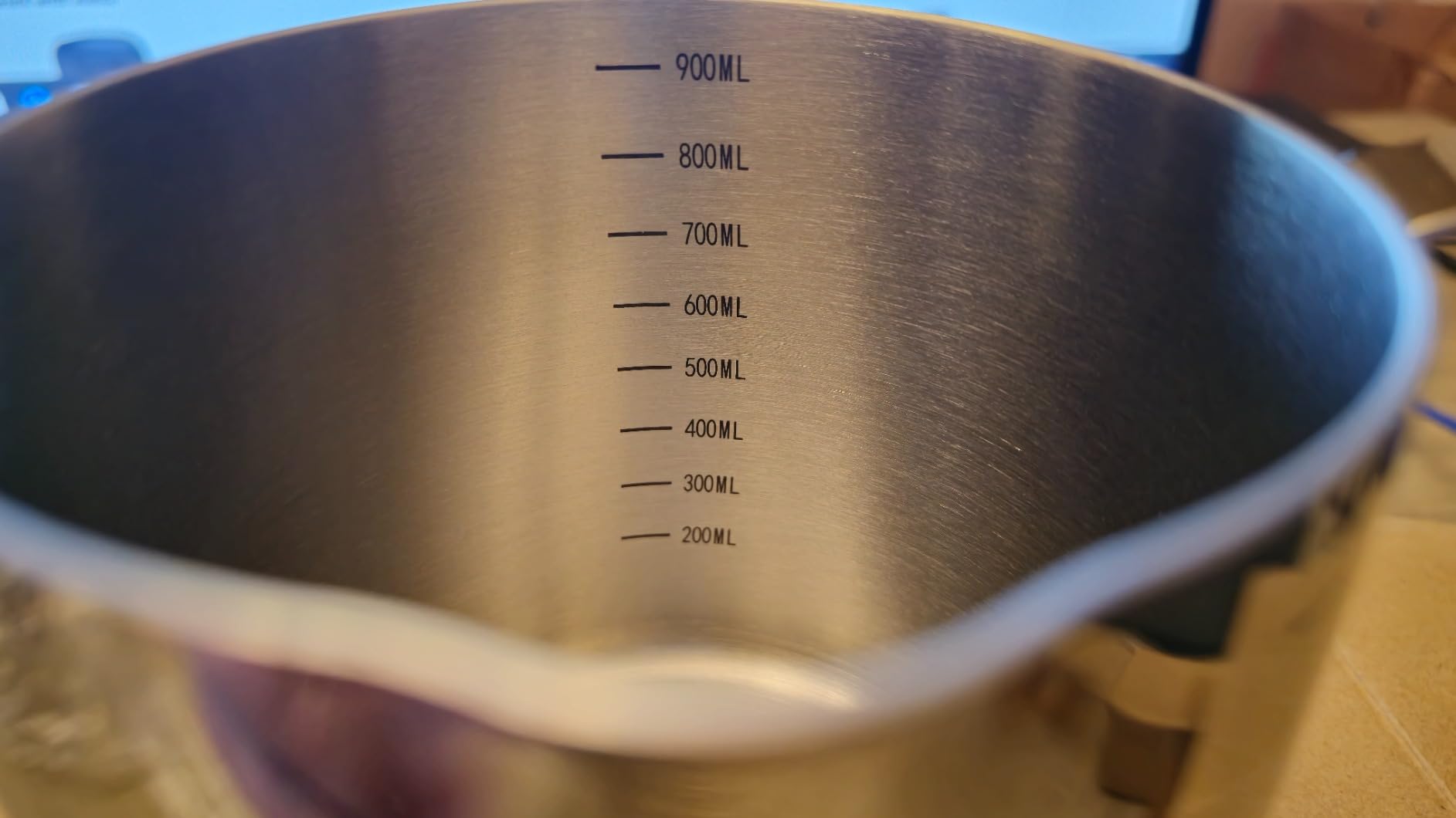 IMEEA 30oz Milk Butter Warmer Pot Tri-Ply Stainless Steel with Pour Spout customer photo 2