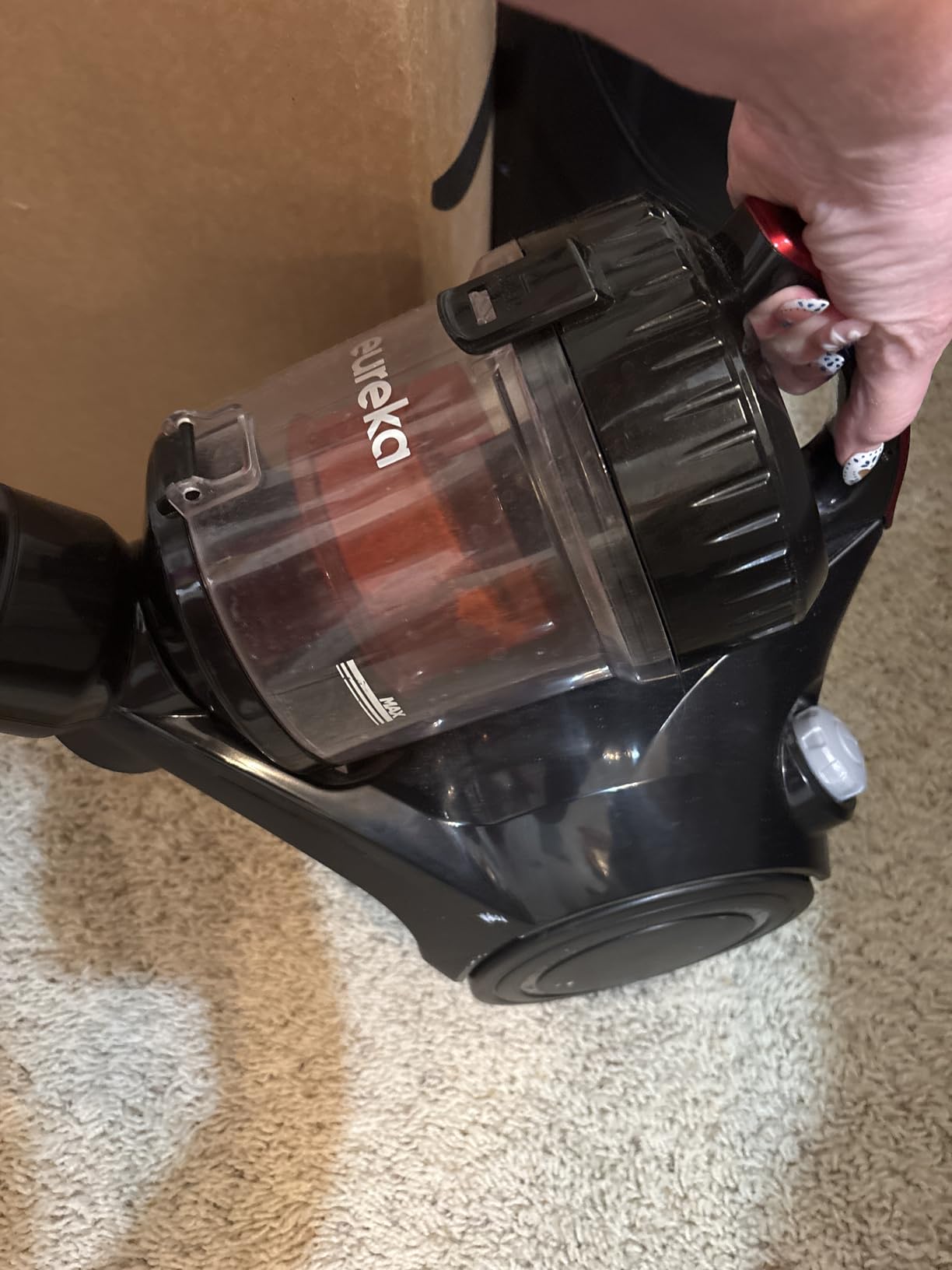 Eureka Bagless Canister Vacuum Cleaner, Lightweight Vacuum for Home, Red customer photo 1