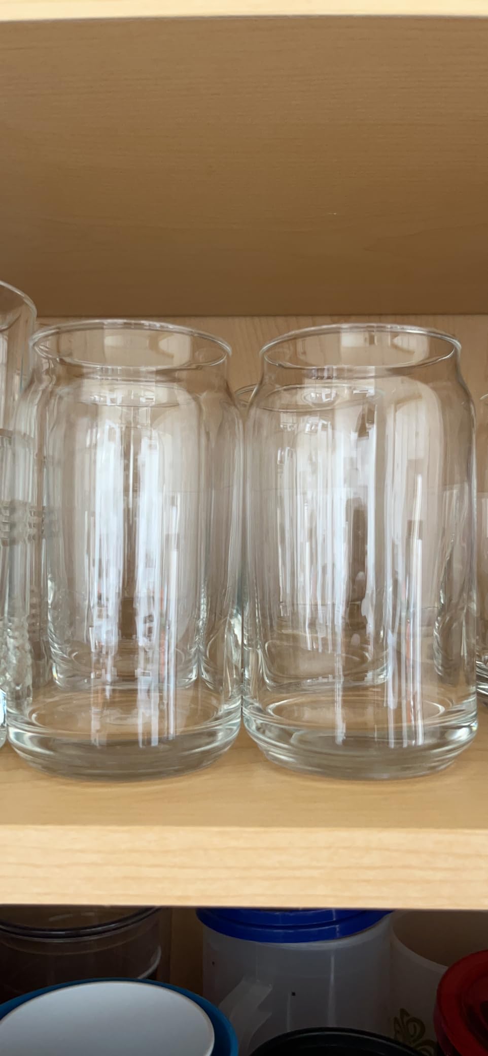 Le'raze Set of 6 Patented Can Shaped® Drinking Glasses - 16oz Clear Goblet Glass Cups for Margarita, Cocktails, Iced Coffee, Tea, Soda, Whiskey, Water and Beer customer photo 1