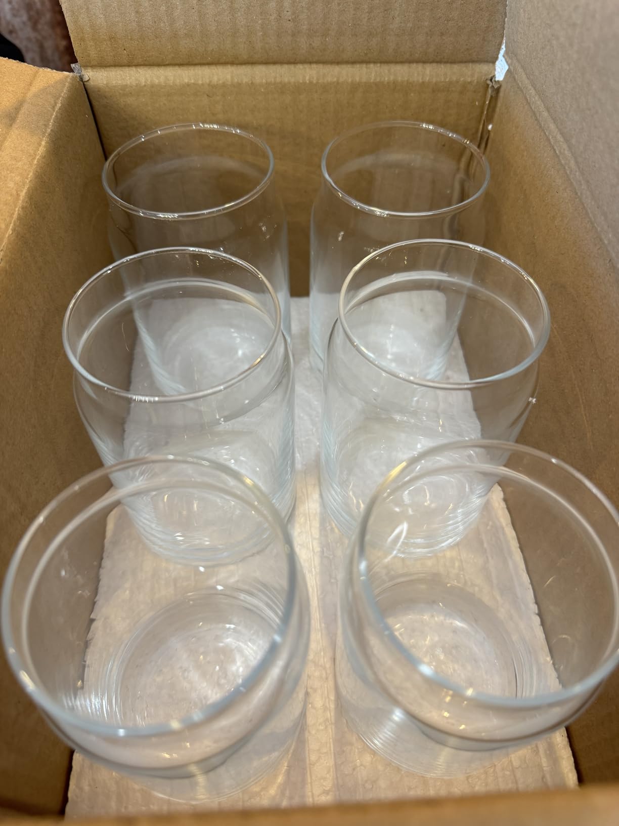 Le'raze Set of 6 Patented Can Shaped® Drinking Glasses - 16oz Clear Goblet Glass Cups for Margarita, Cocktails, Iced Coffee, Tea, Soda, Whiskey, Water and Beer customer photo 2