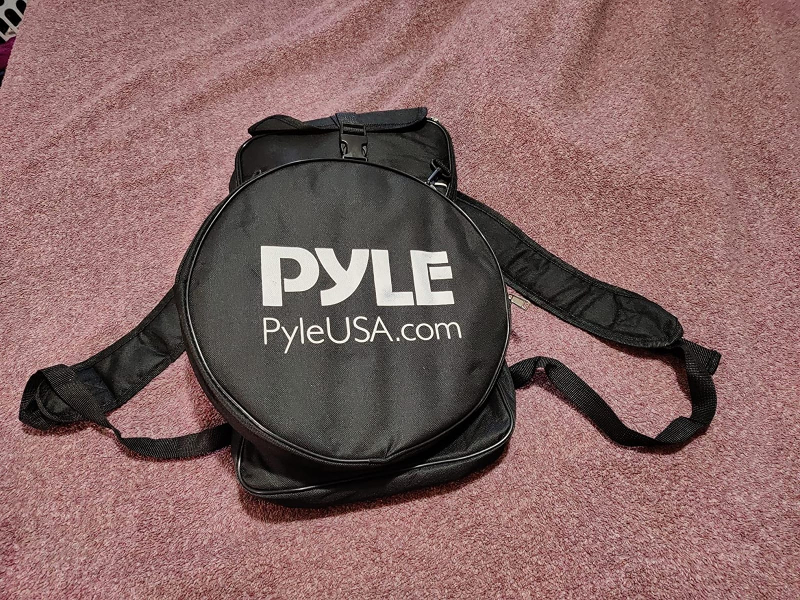 Pyle 12” Practice Pad Set with Snare Stand-Double Sided Rubber Silent Dumb Drumpad with Drumming Accessories, Adjustable Rack Mount, Pair of 5A Drumsticks, Travel Bag, Black (PSDPKIT10.5) customer photo 1
