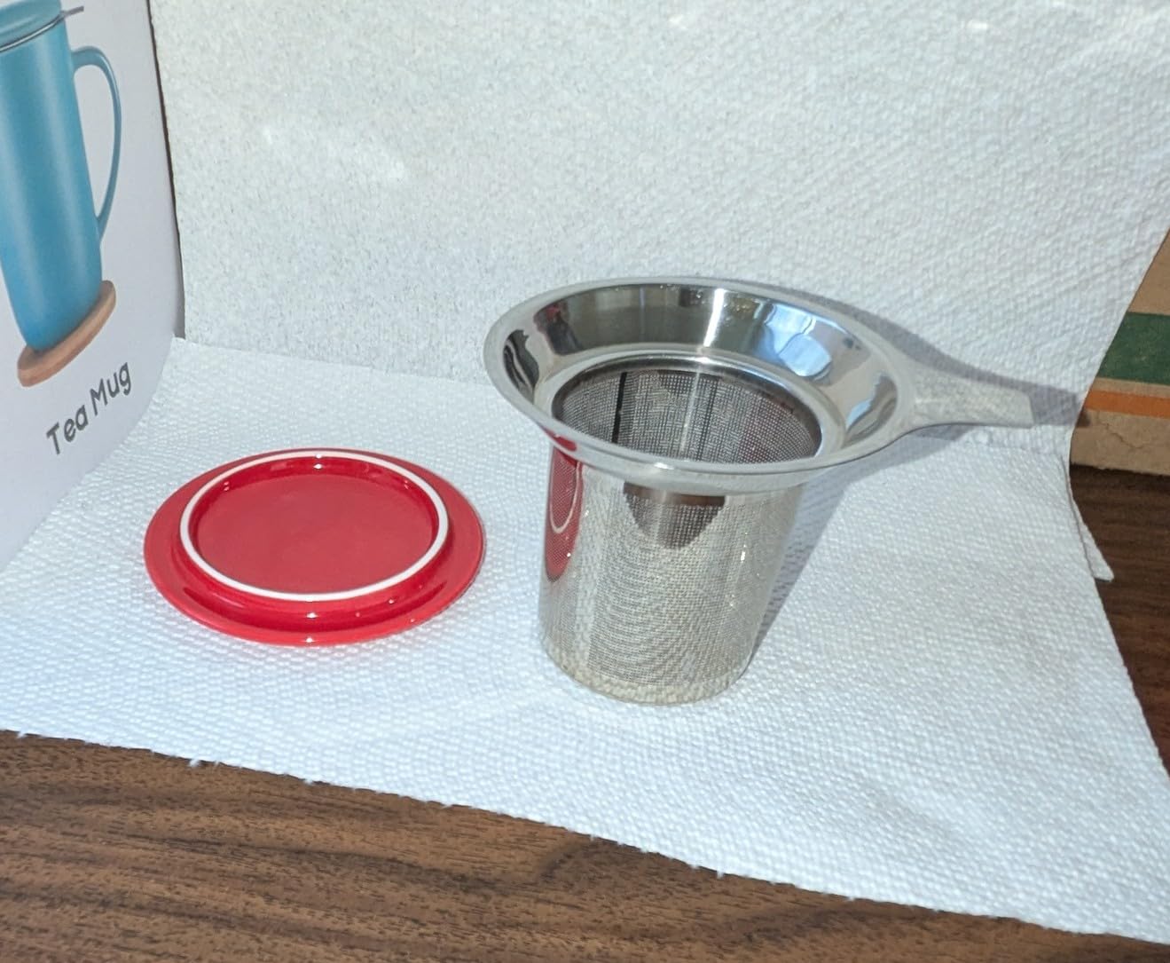 CEEFU 16oz Porcelain Tea Mug with Infuser, Lid and Coaster customer photo 1