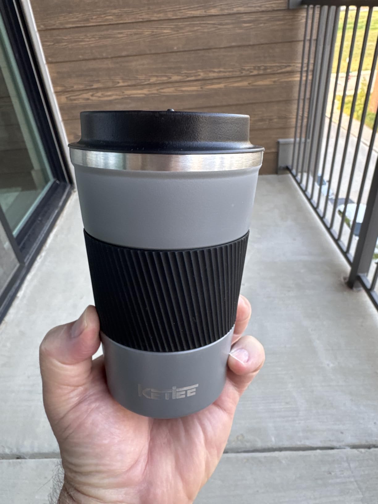 KETIEE Travel Mug, 12oz Insulated Coffee Cup with Leakproof Lid, Vacuum Stainless Steel Double-Wall Travel Coffee Mug Spill Proof, Reusable Tumbler for Men and Women for Hot & Cold Water Tea customer photo 1