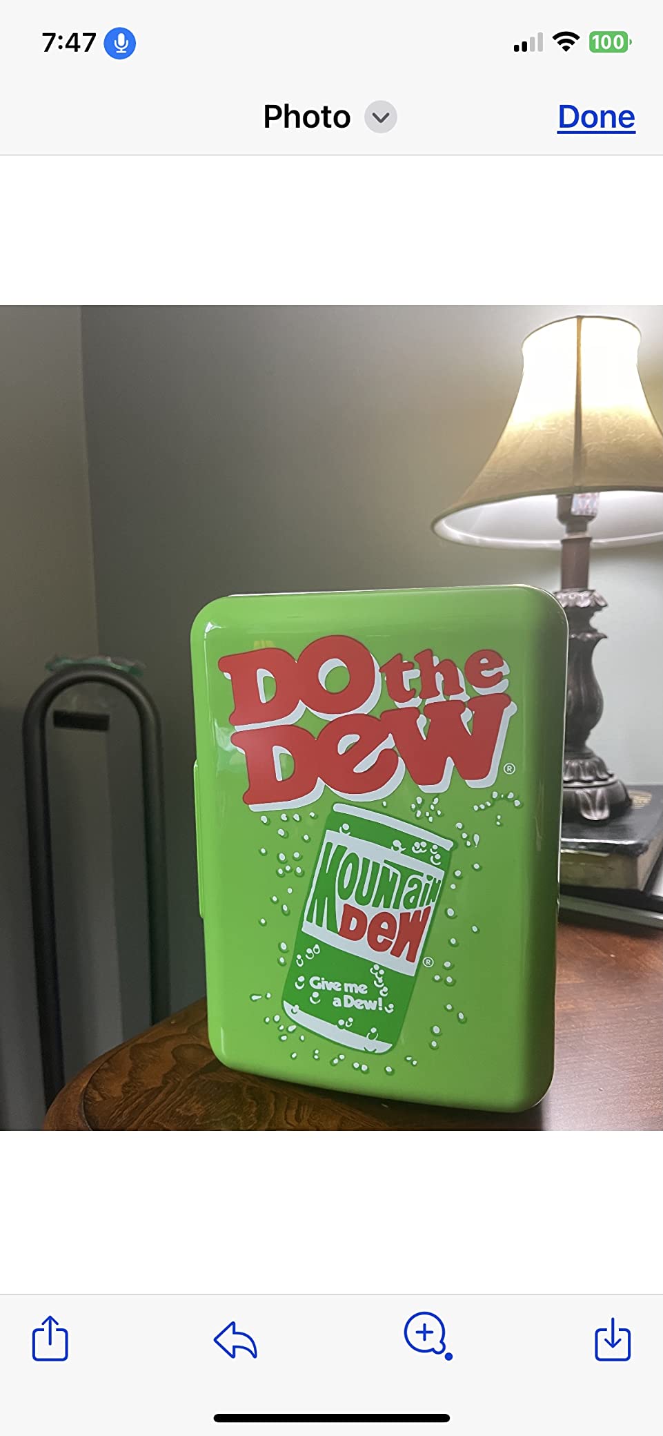 CURTIS MIS151MD Mountain Dew Retro, Mini Portable Compact Personal Fridge Cooler, 4 Liter Capacity Chills Six 12 oz Cans, 100% Freon-Free & Eco Friendly, 6, White/Green customer photo 1