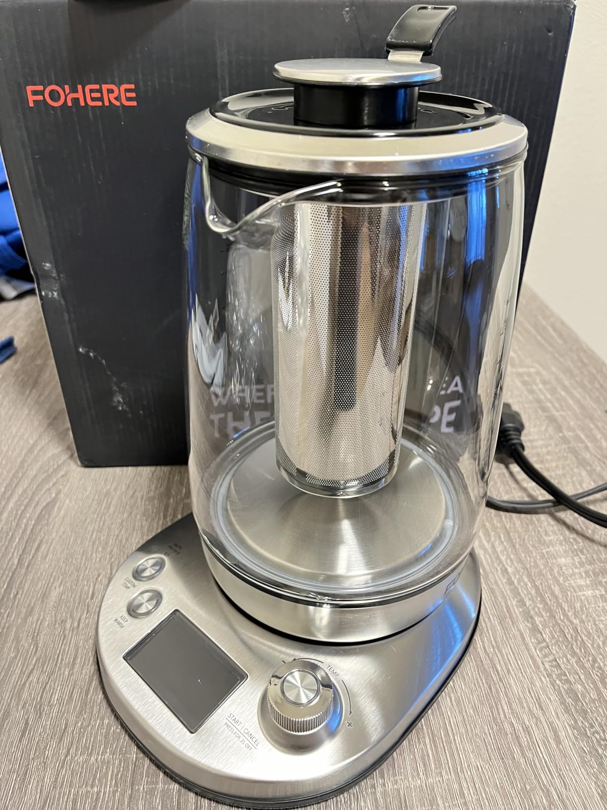Electric Tea Kettle, 9 Temperature Control Presets Glass Kettle, 1200W Tea Pot with Removable Infuser, 2 Hours Keep Warm, 1.7 Liter Electric Kettles, Borosilicate Glass & Stainless Steel customer photo 2