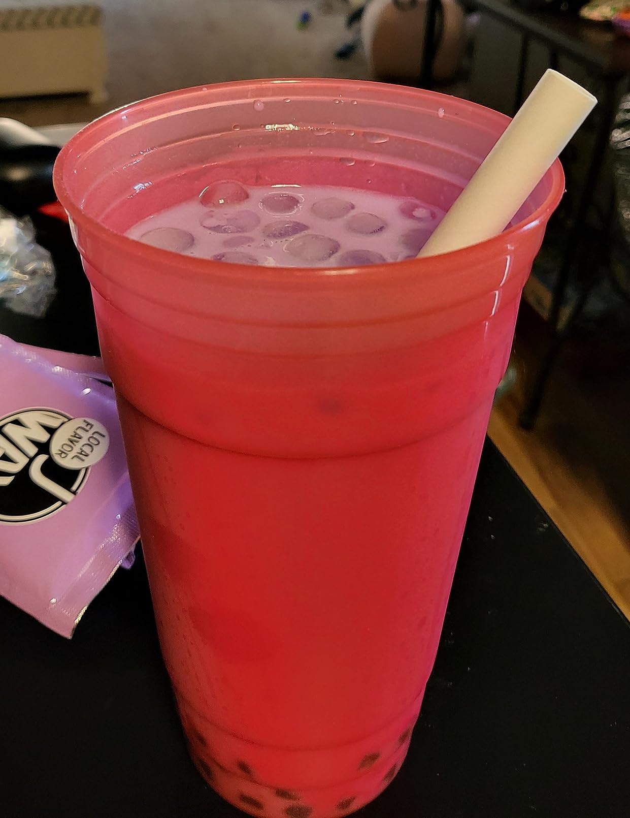 JWAY Instant Taro Milk Boba Tea Kit with Authentic Brown Sugar Tapioca Boba Pearls, Bubble Milk Tea Boba Set, Ready in Under 1 Minute, Paper Straws Included, 6 Servings customer photo 1