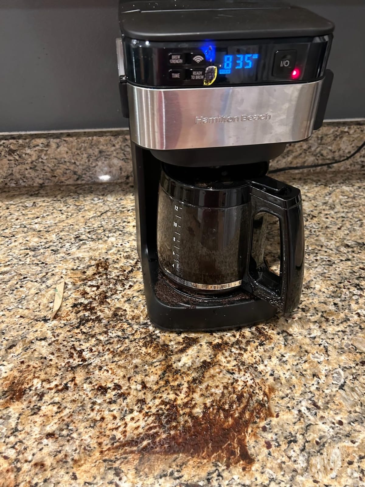Hamilton Beach Works with Alexa Smart Coffee Maker, Programmable, 12 Cup Capacity, Black and Stainless Steel (49350R) customer photo 1