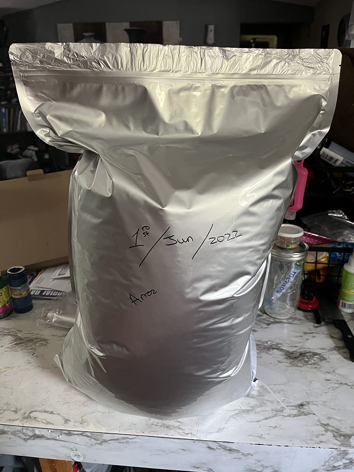 15 Pack 5 Gallon Mylar Bags with 15 x 2000cc Oxygen Absorbers customer photo 1