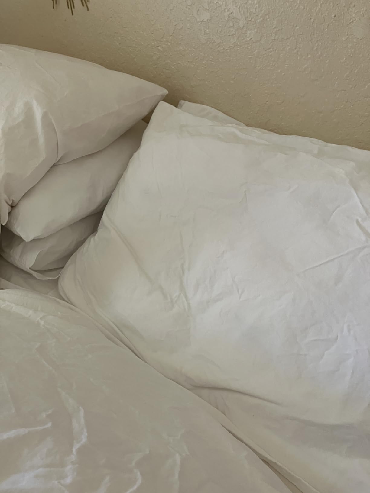 SUPREME ELEGANCE 100% Organic Cotton Queen Sheet Set, Percale, Snow White customer photo 2