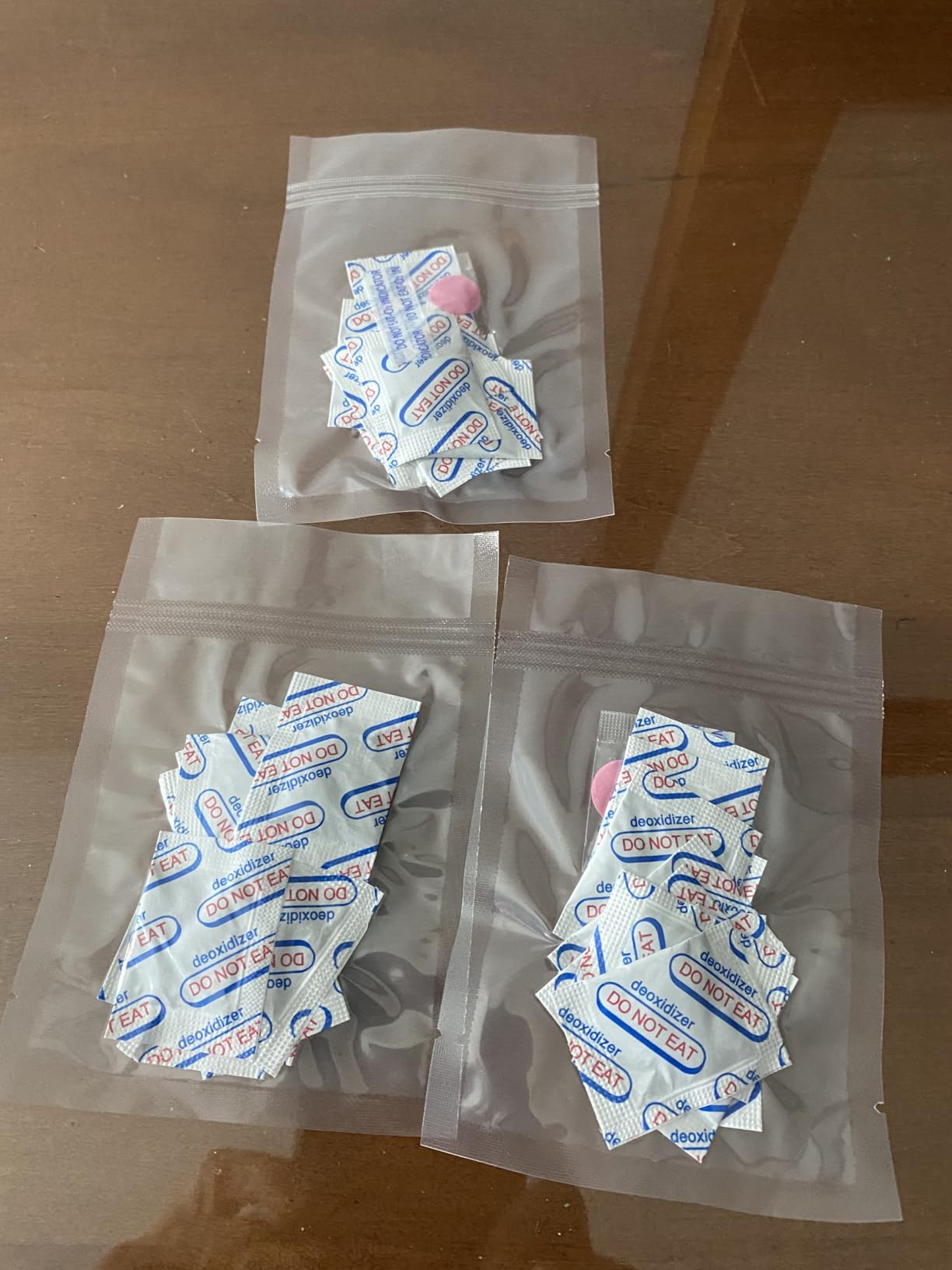 110 Packs 100CC Food Grade Oxygen Absorbers (10 Packs in Individual Vacuum Bag, 11x Packs of 10), Oxygen Absorbers for Food Storage, with Oxygen Indicator, for Mylar Bags, Mason Jars, Canning customer photo 1