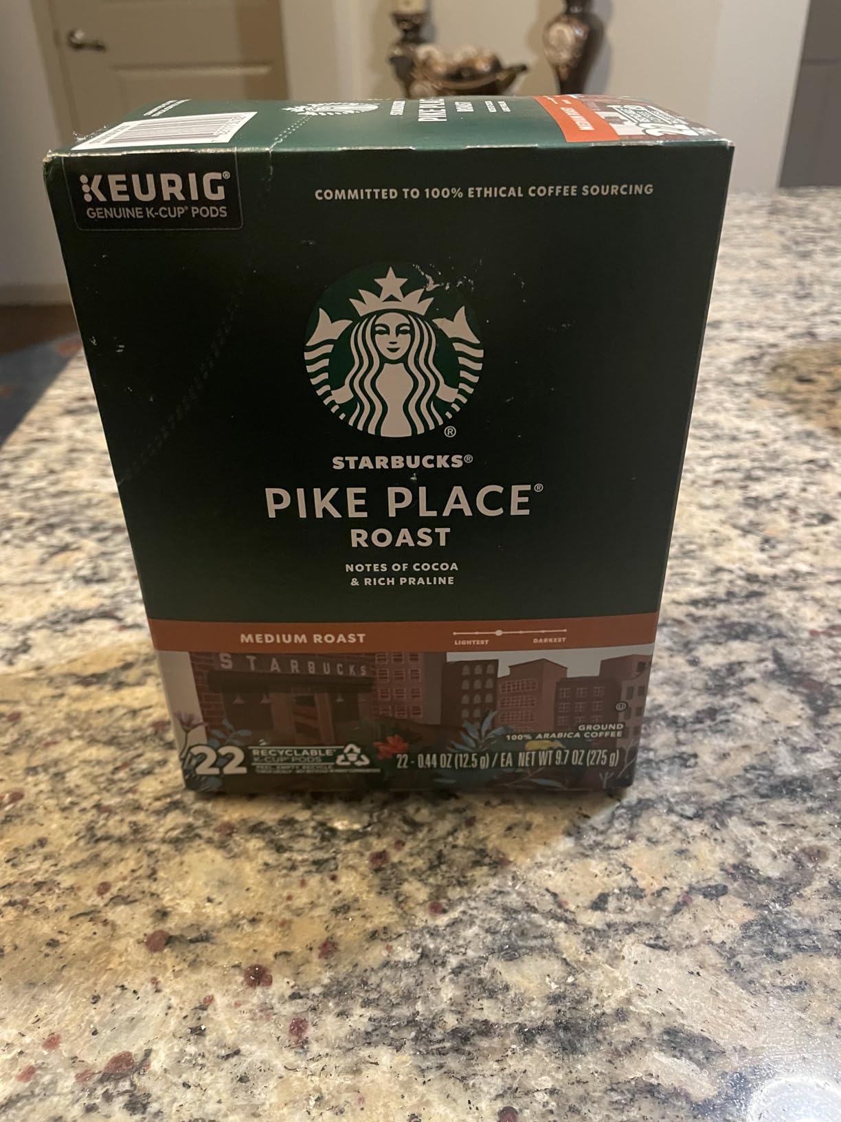 Starbucks K-Cup Coffee Pods, Pike Place Roast, 22 Count customer photo 1