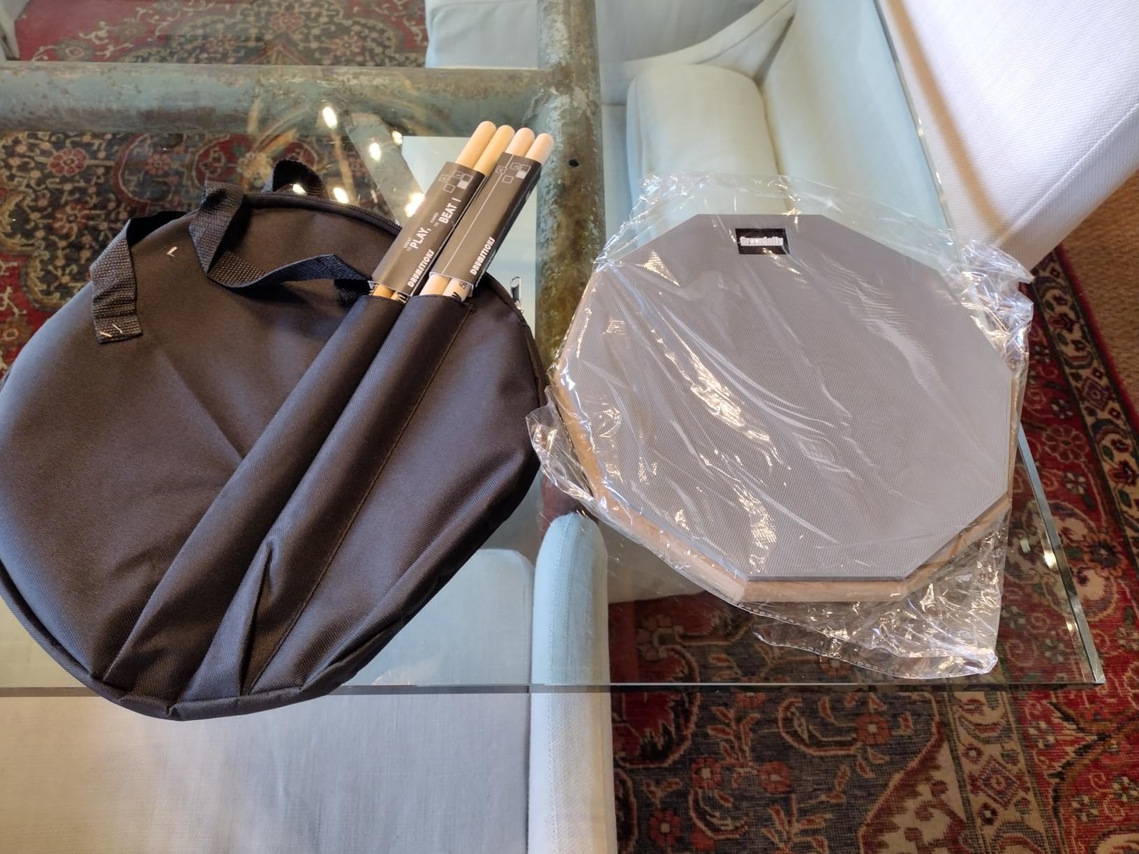 Drum Practice Pad for drumming drum pad and sticks 12 In customer photo 2