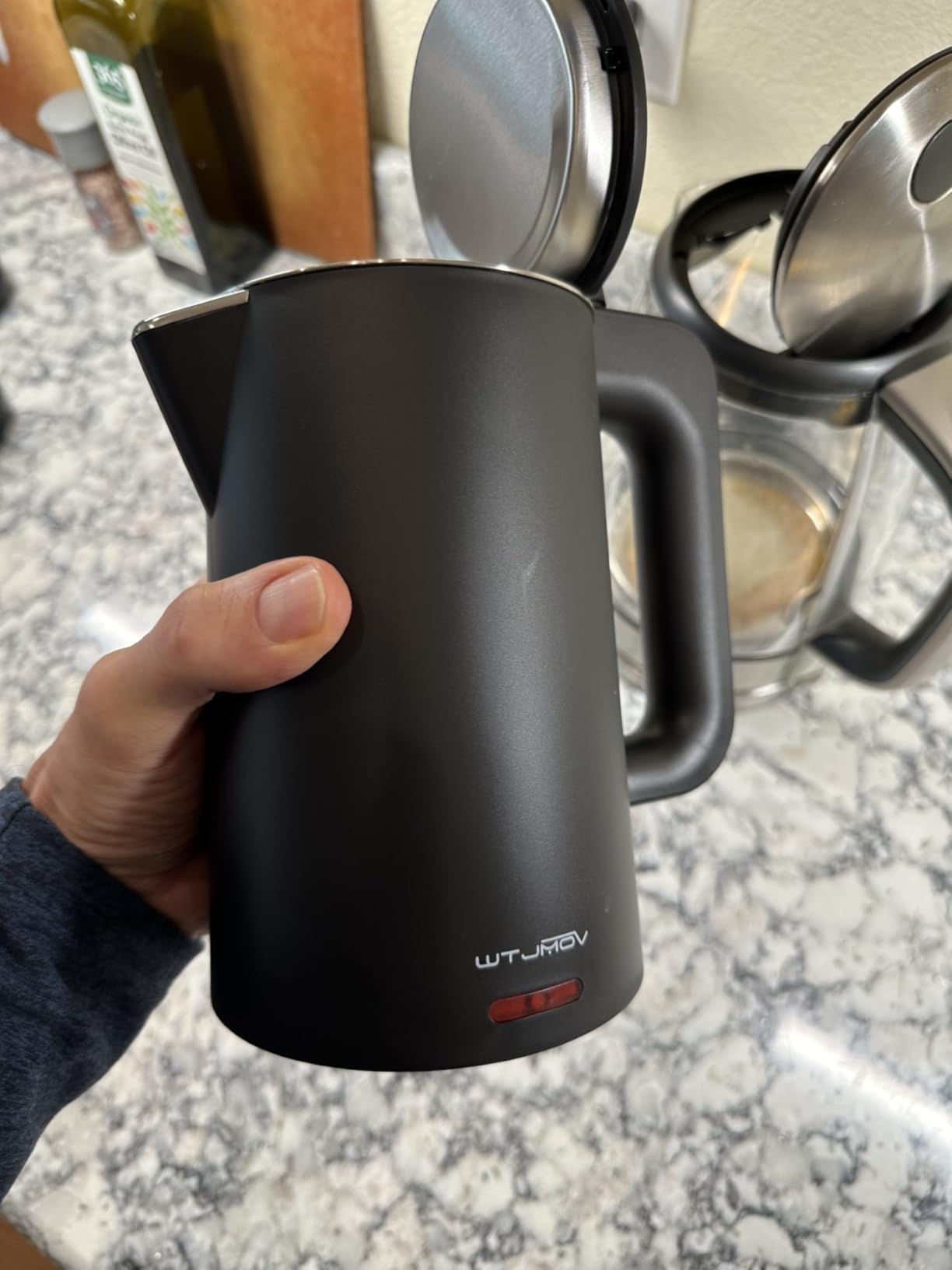 0.8L Electric Kettle Stainless Steel, 800 Watts Small Electric Kettle 27 Ounce Fast Boil Auto Shut-off, Portable Water Boiler for Small Kitchen, Business Trip and More customer photo 1
