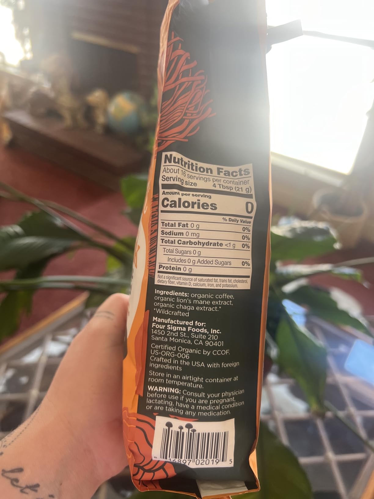 Four Sigmatic Organic Cold Brew Coffee Grounds | Dark Roast, Coarse Grounds with Lion's Mane and Chaga | Cold Brew Mushroom Coffee for Crash-Free Focus | 12 oz Bag customer photo 2