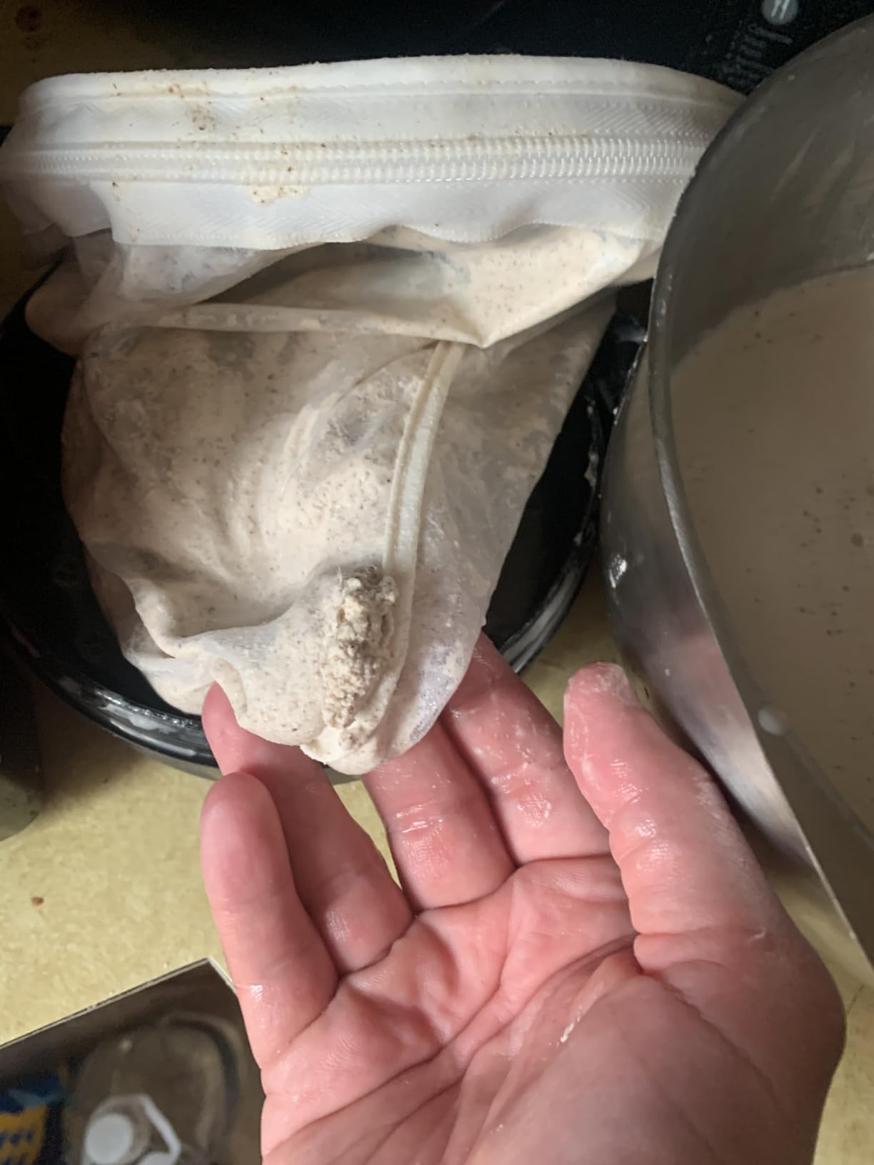 Nut Milk Bag Strainer with Stand Strainers Fine Mesh Bag Cheese Cloth Bag S customer photo 1