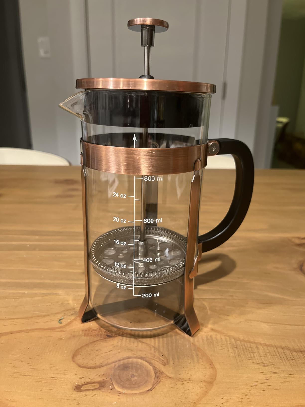 QUQIYSO French Press Coffee Maker, Borosilicate Glass Coffee Press customer photo 2